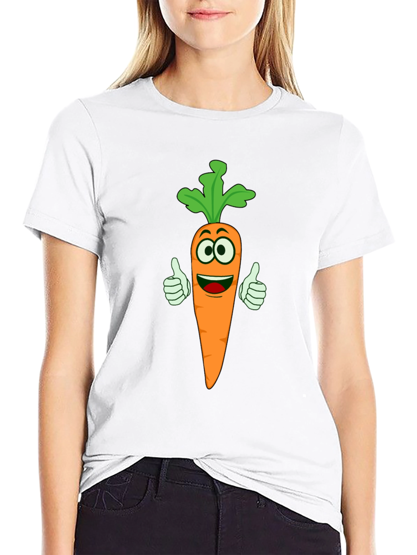 Funny Carrot Cartoon T-Shirt - Vegetable Lover Tee