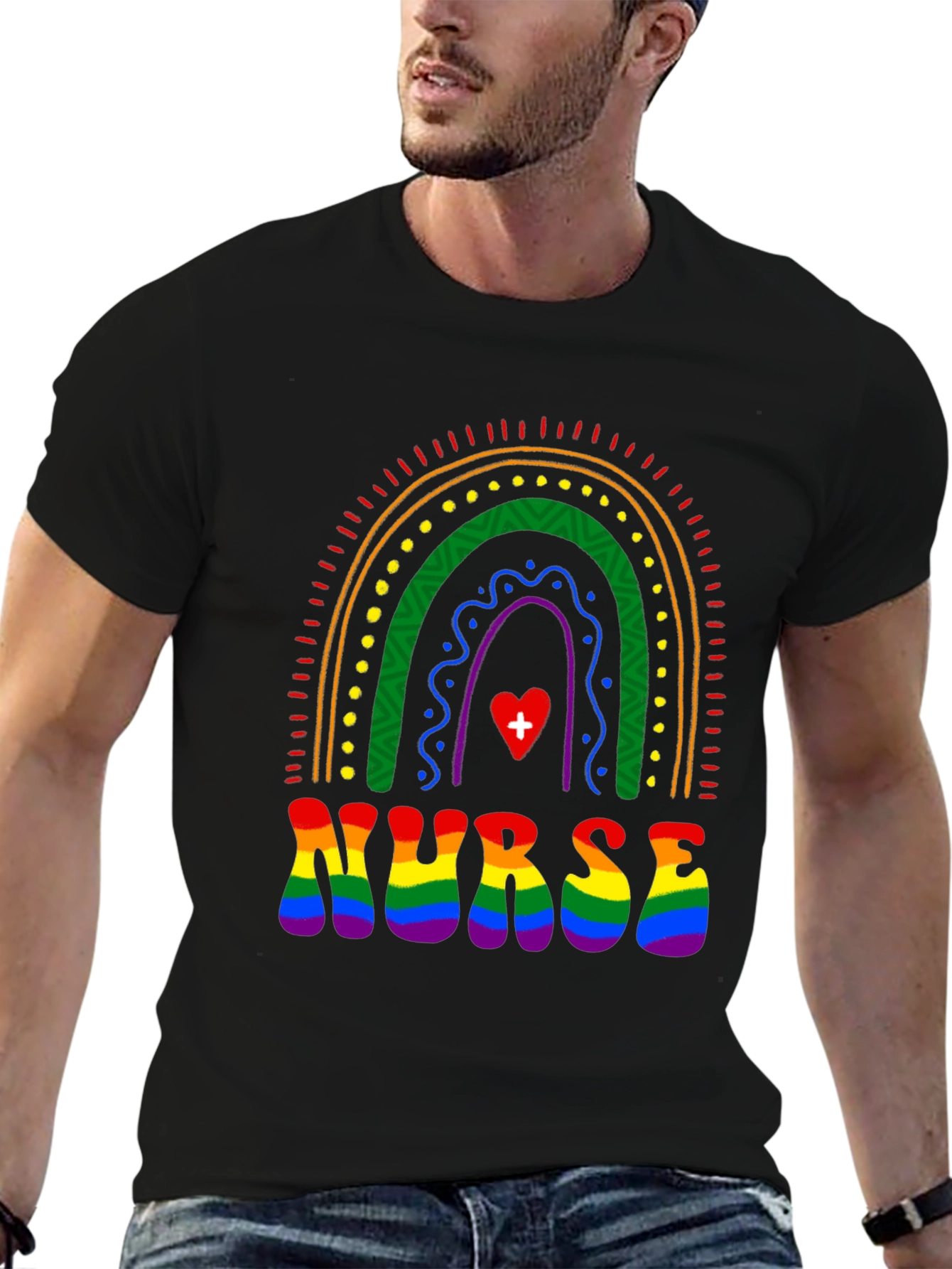 Rainbow Nurse Pride T-Shirt