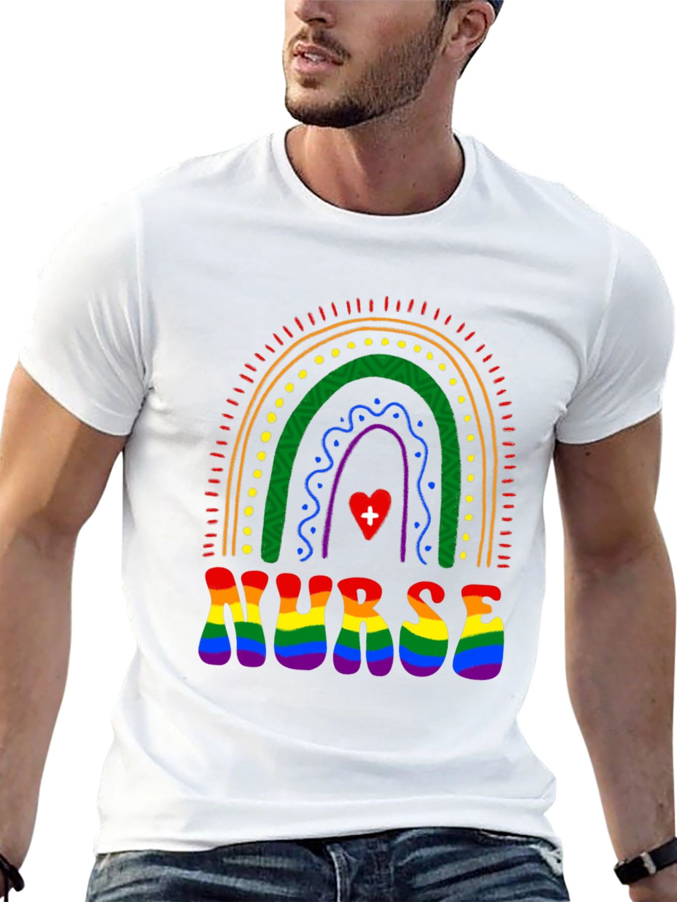 Rainbow Nurse Pride T-Shirt