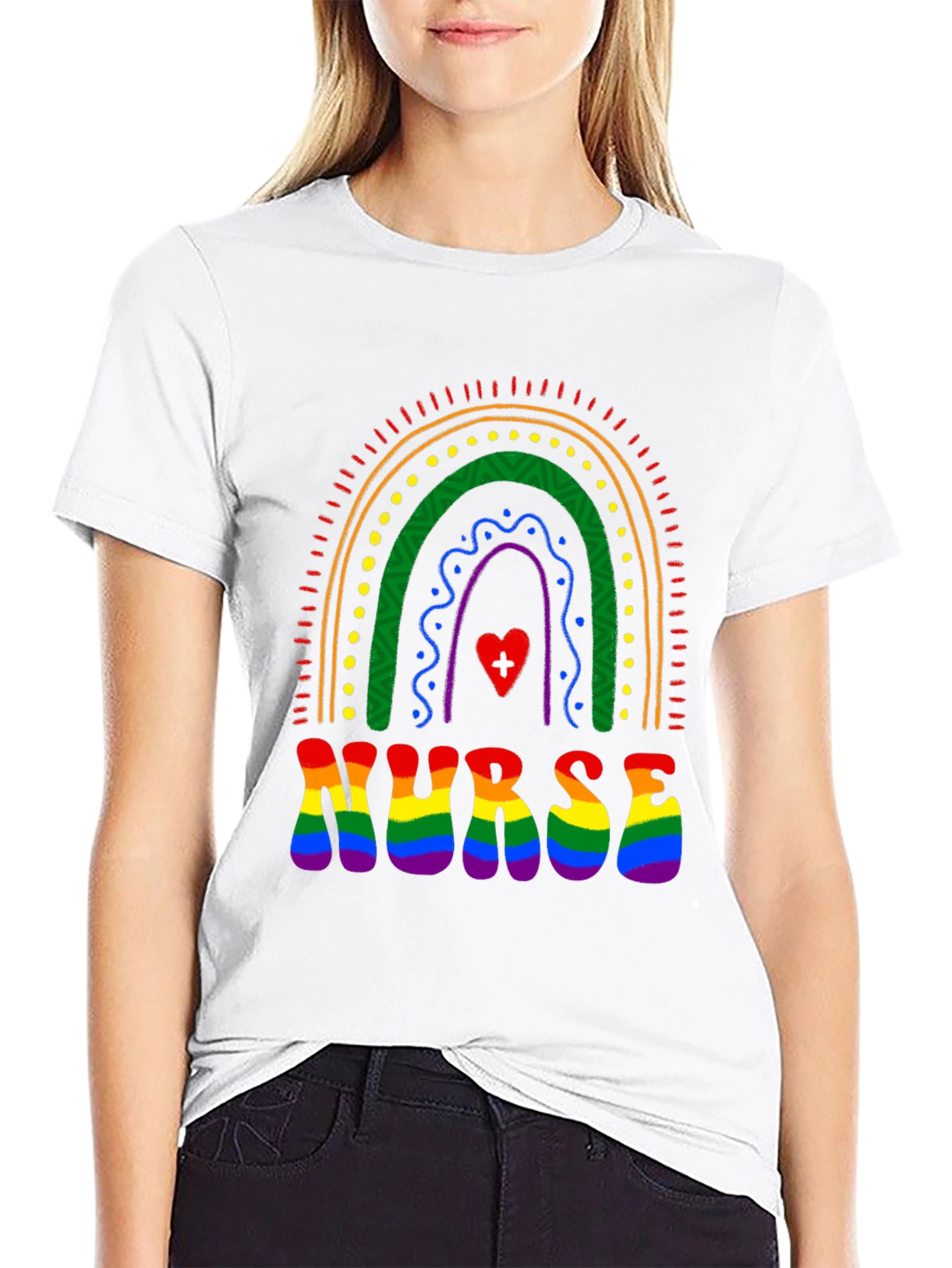 Rainbow Nurse Pride T-Shirt