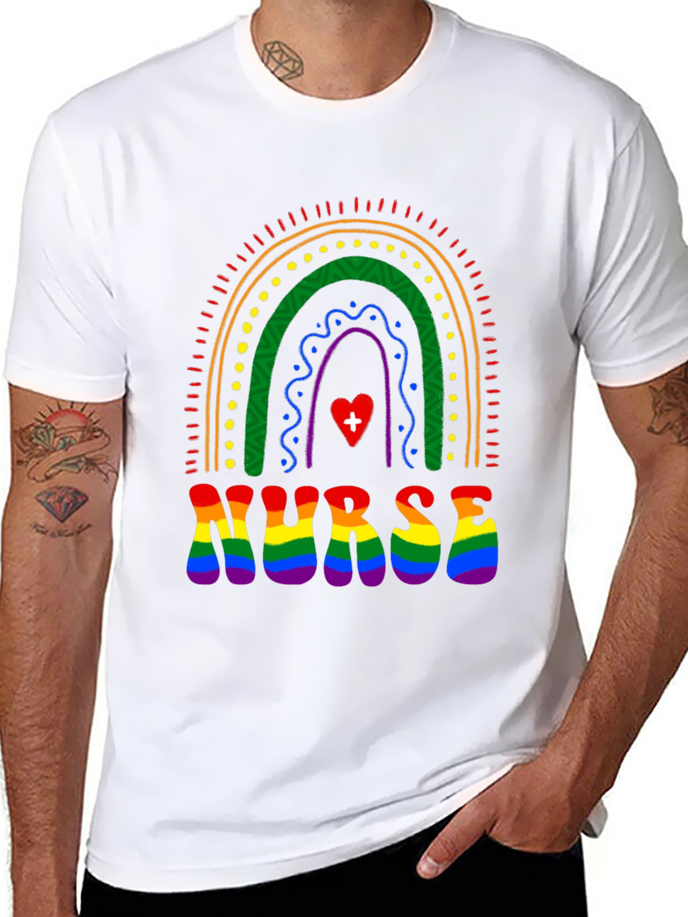 Rainbow Nurse Pride T-Shirt