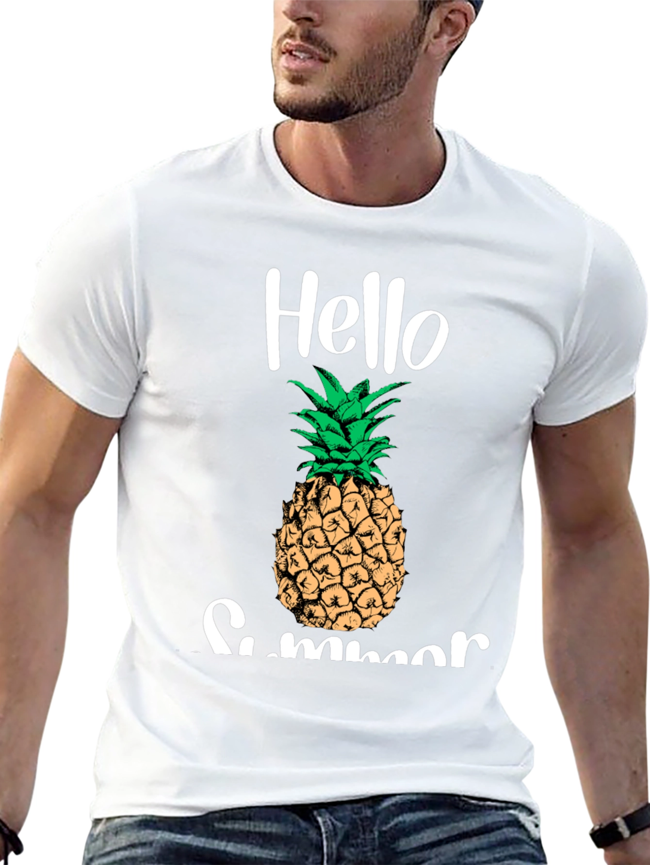 Hello Summer Pineapple Graphic Tee