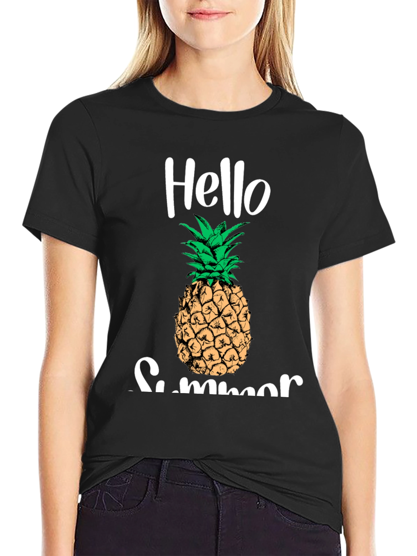 Hello Summer Pineapple Graphic Tee