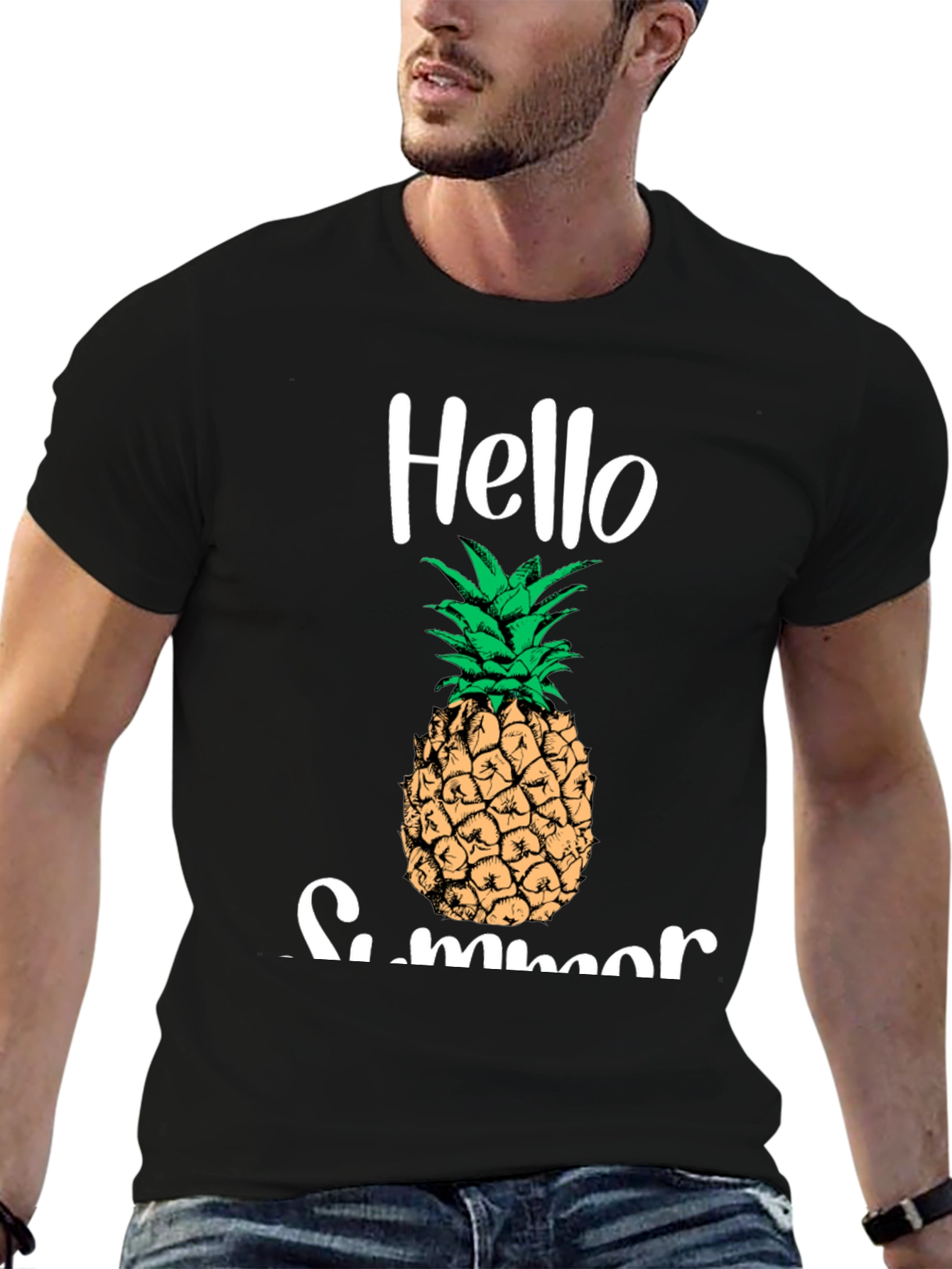 Hello Summer Pineapple Graphic Tee