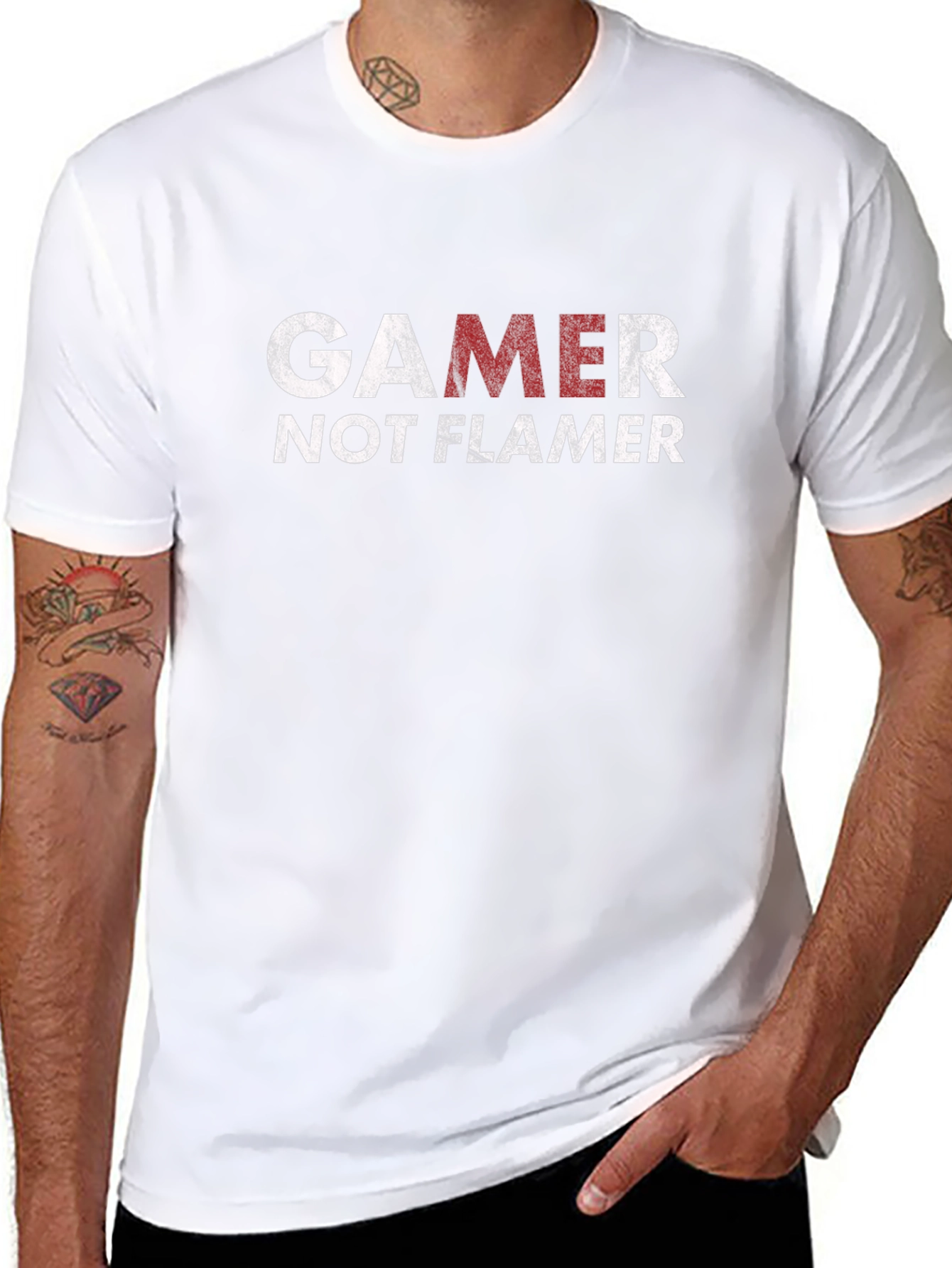 Gamer Not Flamer Graphic Tee - Black T-Shirt