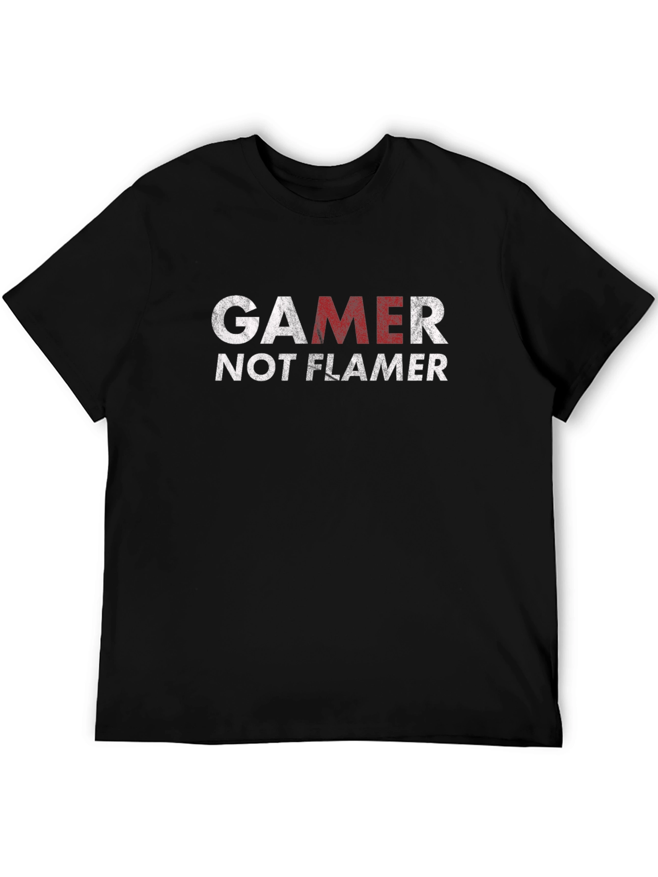 Gamer Not Flamer Graphic Tee - Black T-Shirt