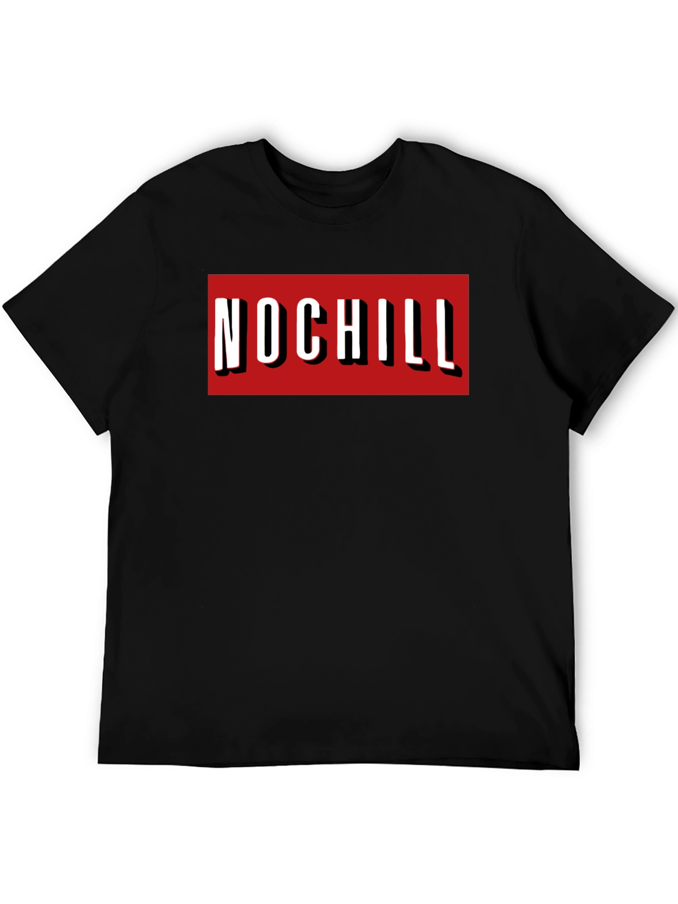 No Chill Graphic Tee - Bold Red Box Print