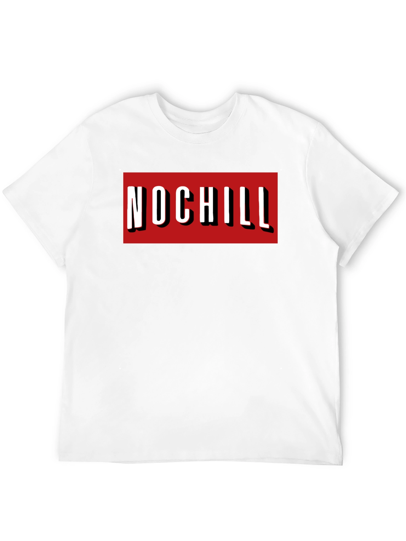No Chill Graphic Tee - Bold Red Box Print