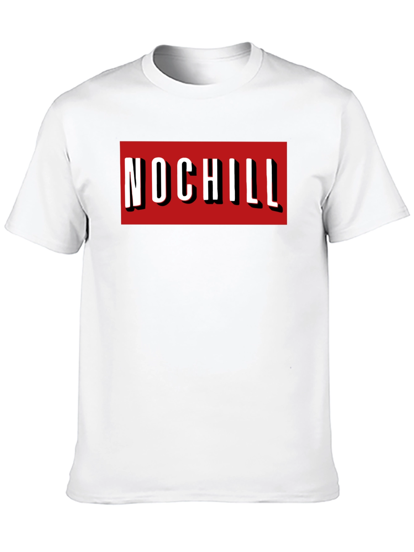 No Chill Graphic Tee - Bold Red Box Print