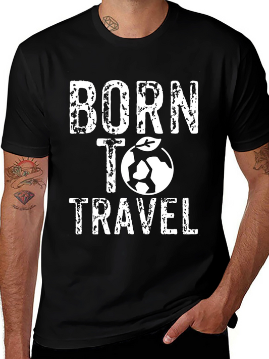 Born To Travel Graphic Tee - Black