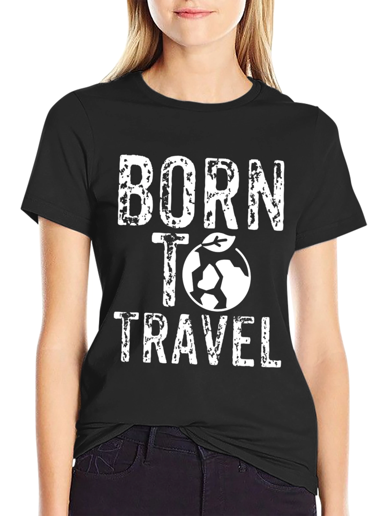 Born To Travel Graphic Tee - Black