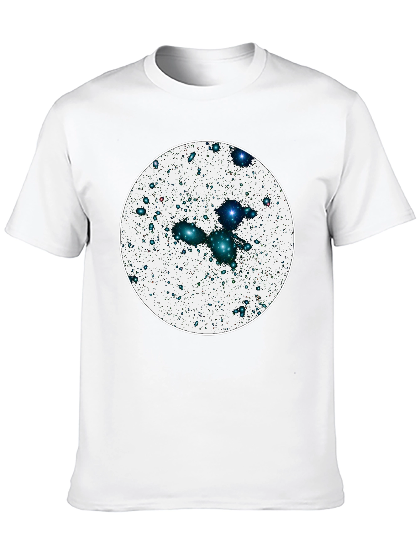 Cosmic Galaxy Graphic Tee - Black Cotton Blend