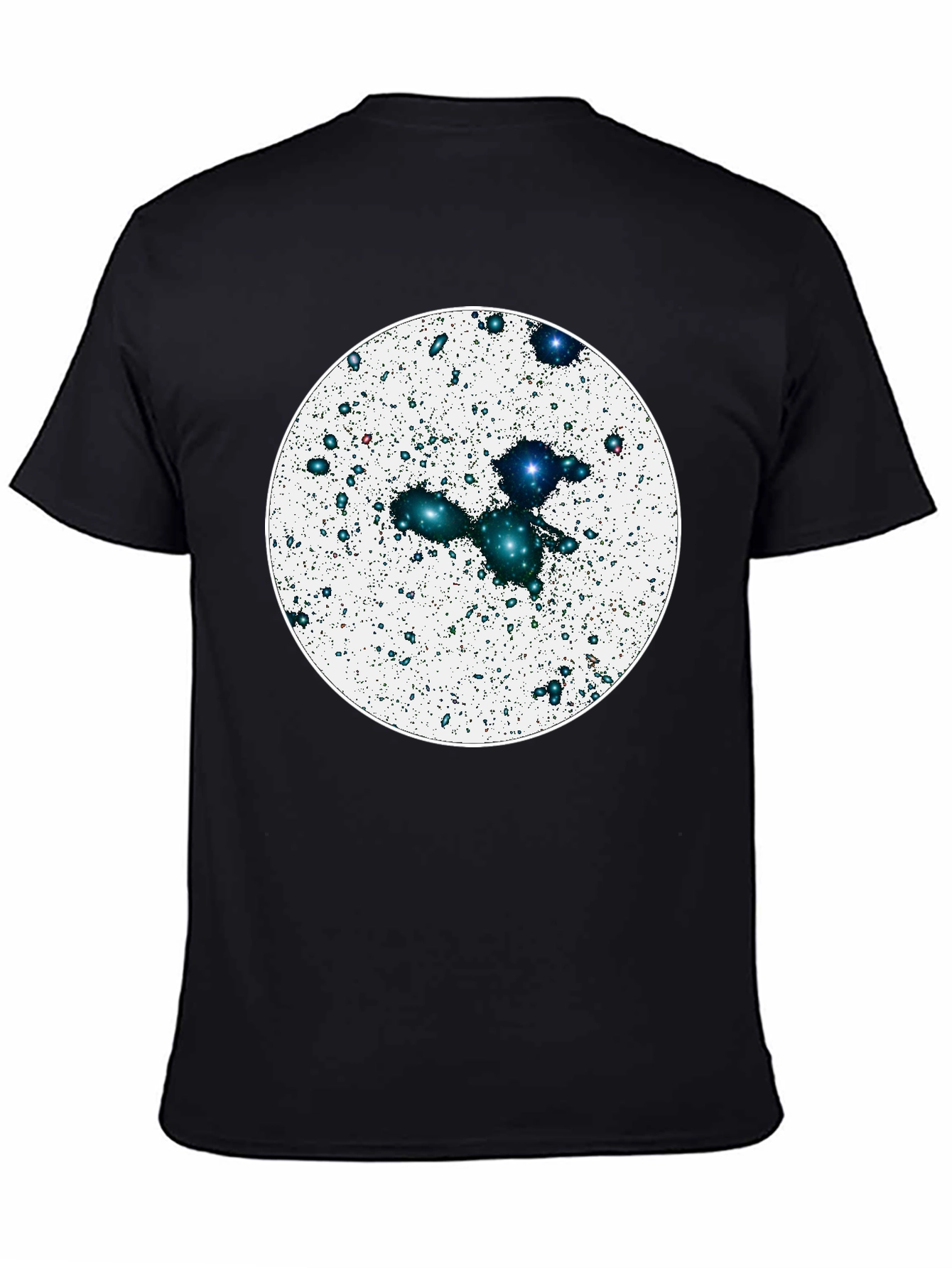 Cosmic Galaxy Graphic Tee - Black Cotton Blend