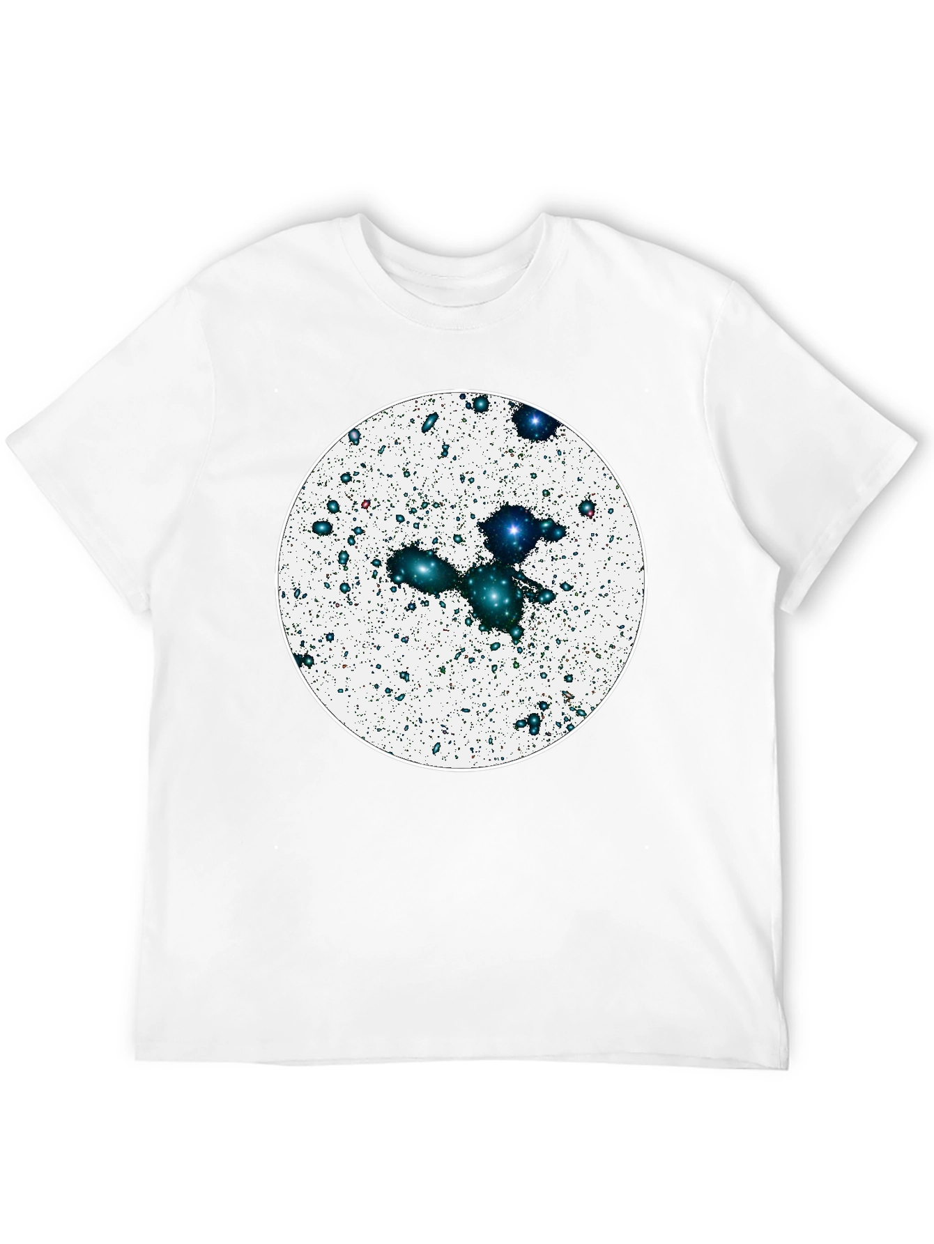 Cosmic Galaxy Graphic Tee - Black Cotton Blend