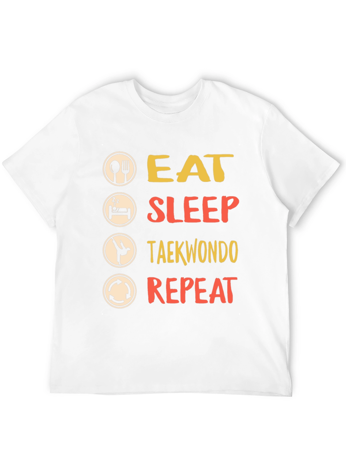 Eat Sleep Taekwondo Repeat Black T-Shirt
