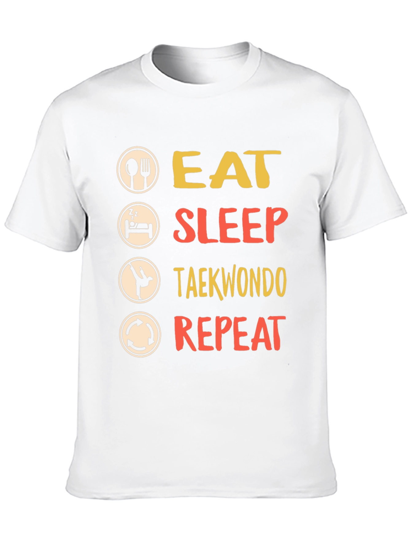 Eat Sleep Taekwondo Repeat Black T-Shirt