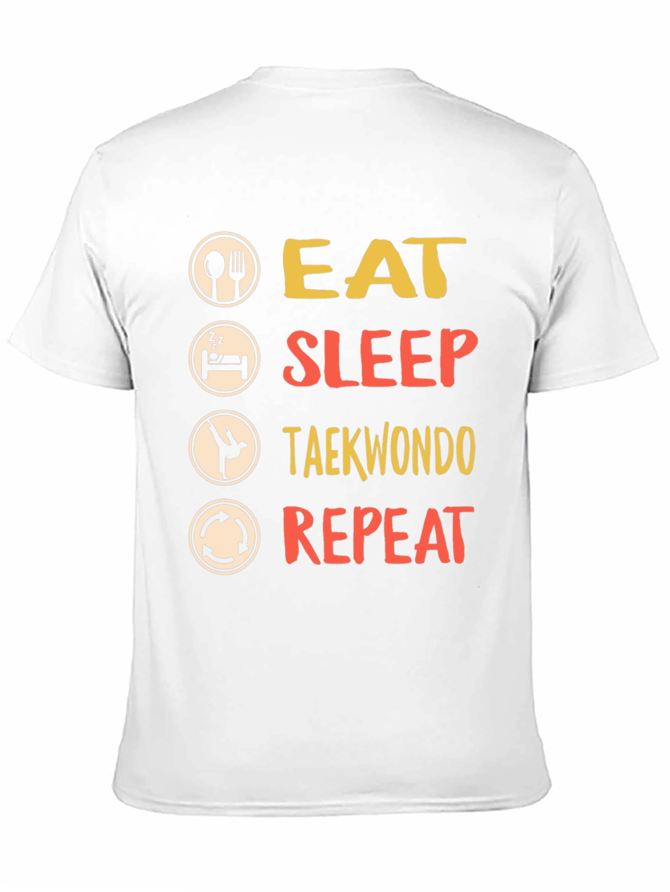 Eat Sleep Taekwondo Repeat Black T-Shirt