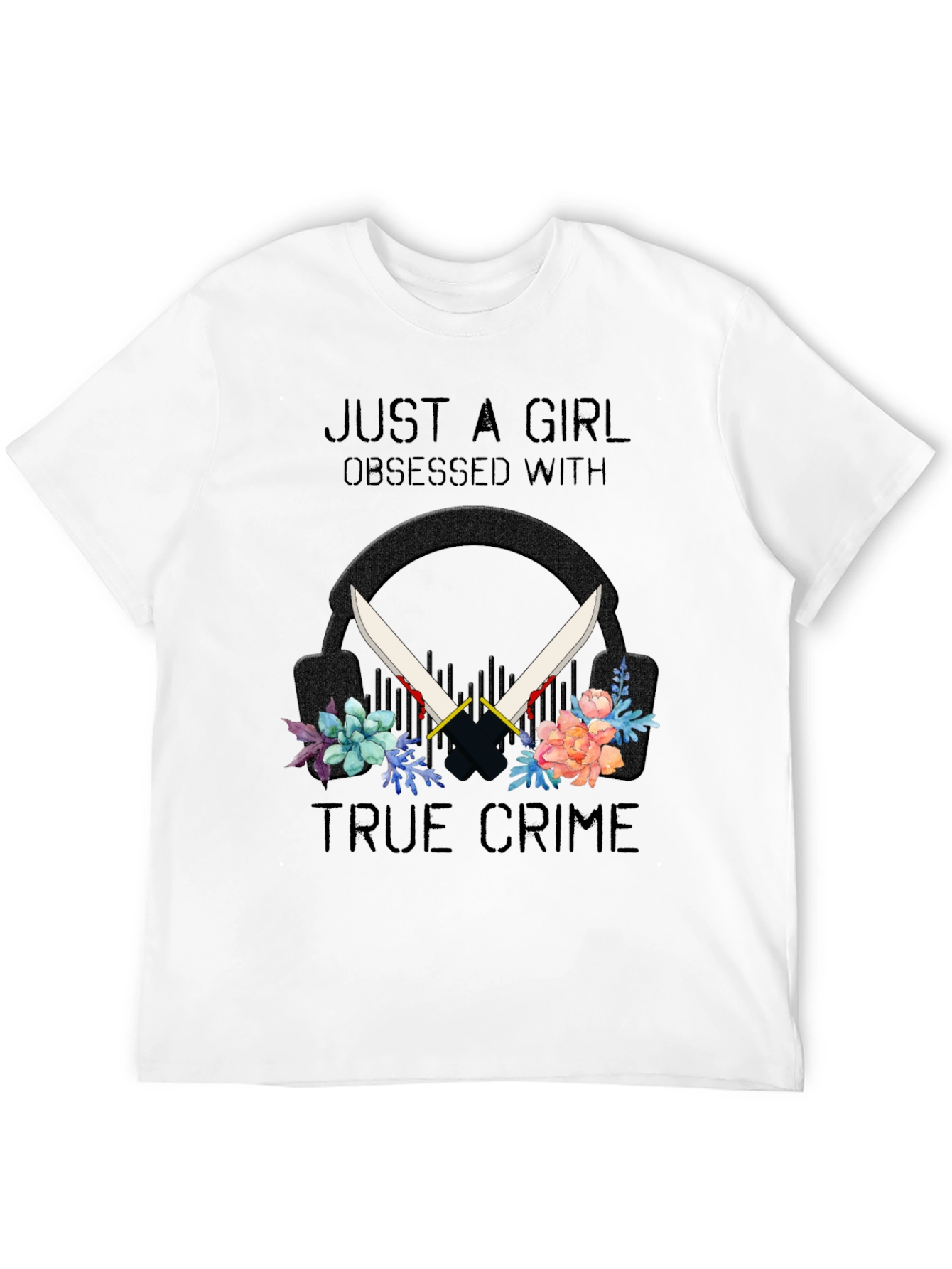 True Crime Obsessed Girls Tee