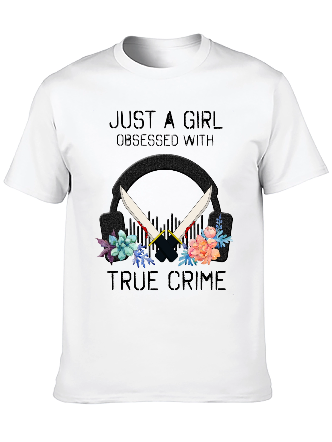True Crime Obsessed Girls Tee