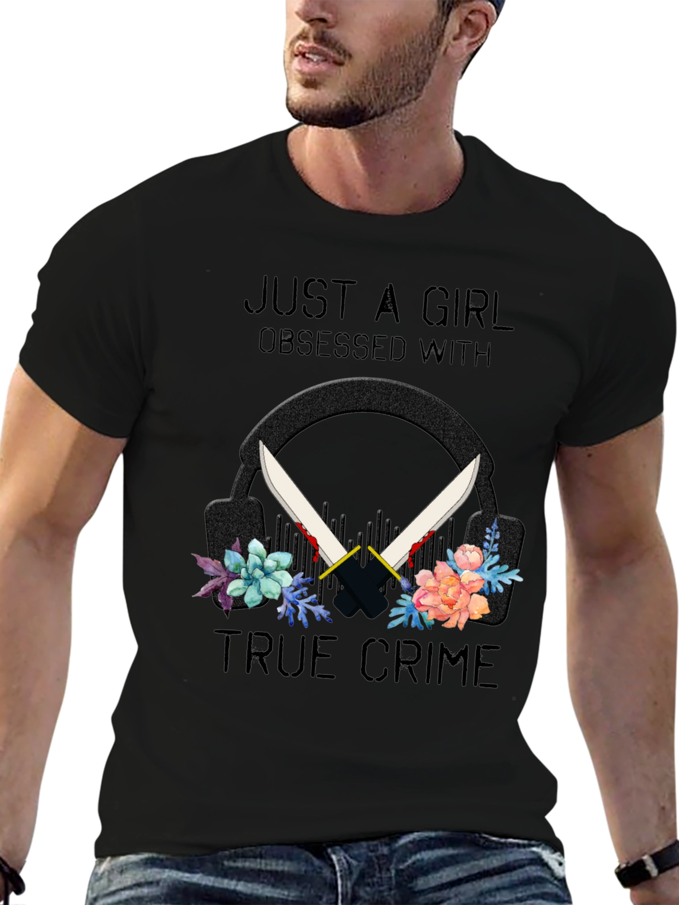 True Crime Obsessed Girls Tee