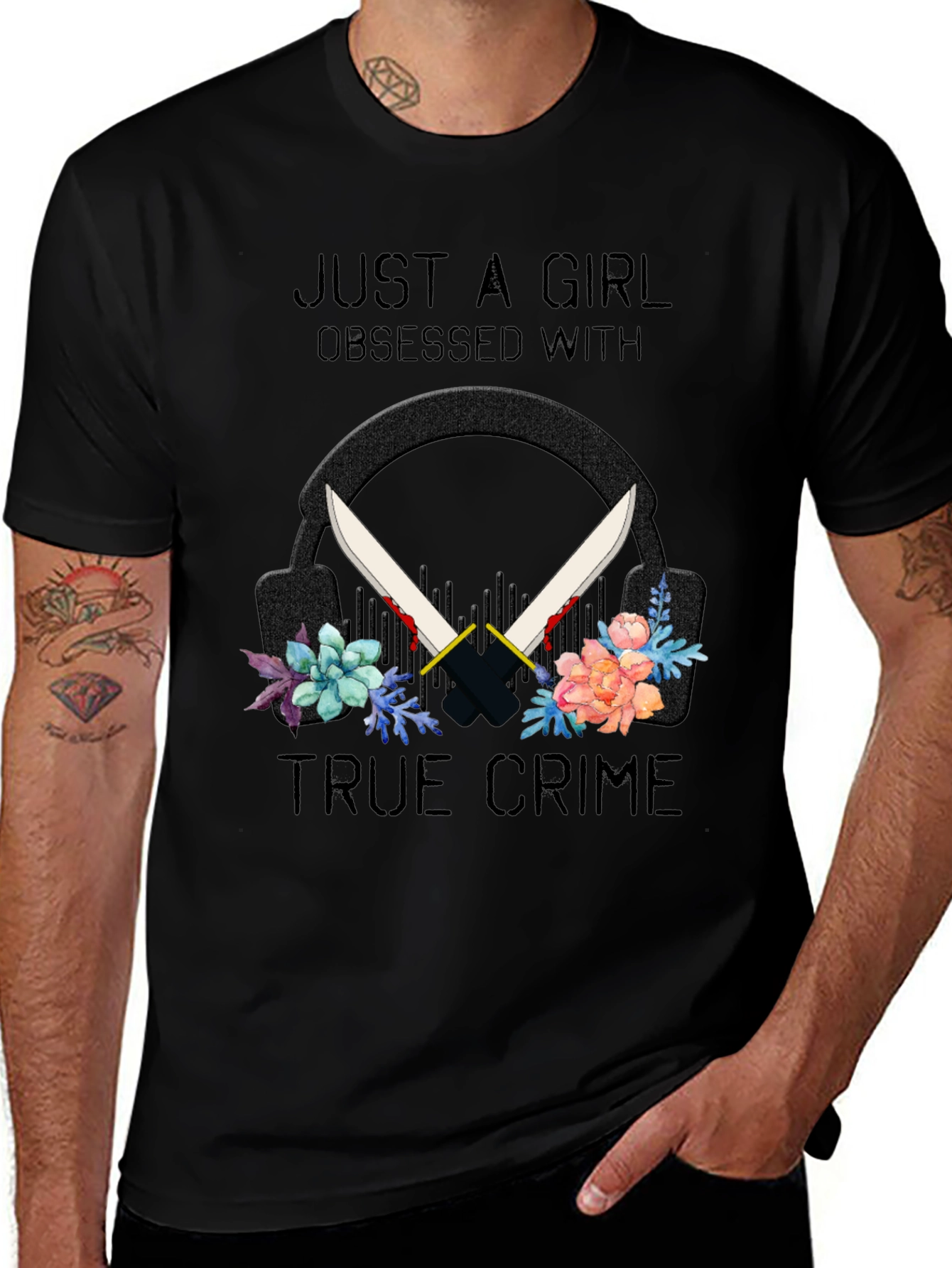 True Crime Obsessed Girls Tee