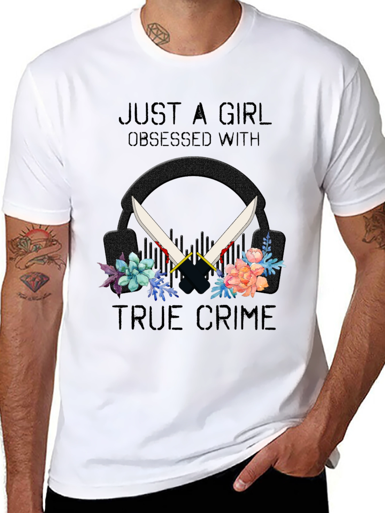 True Crime Obsessed Girls Tee
