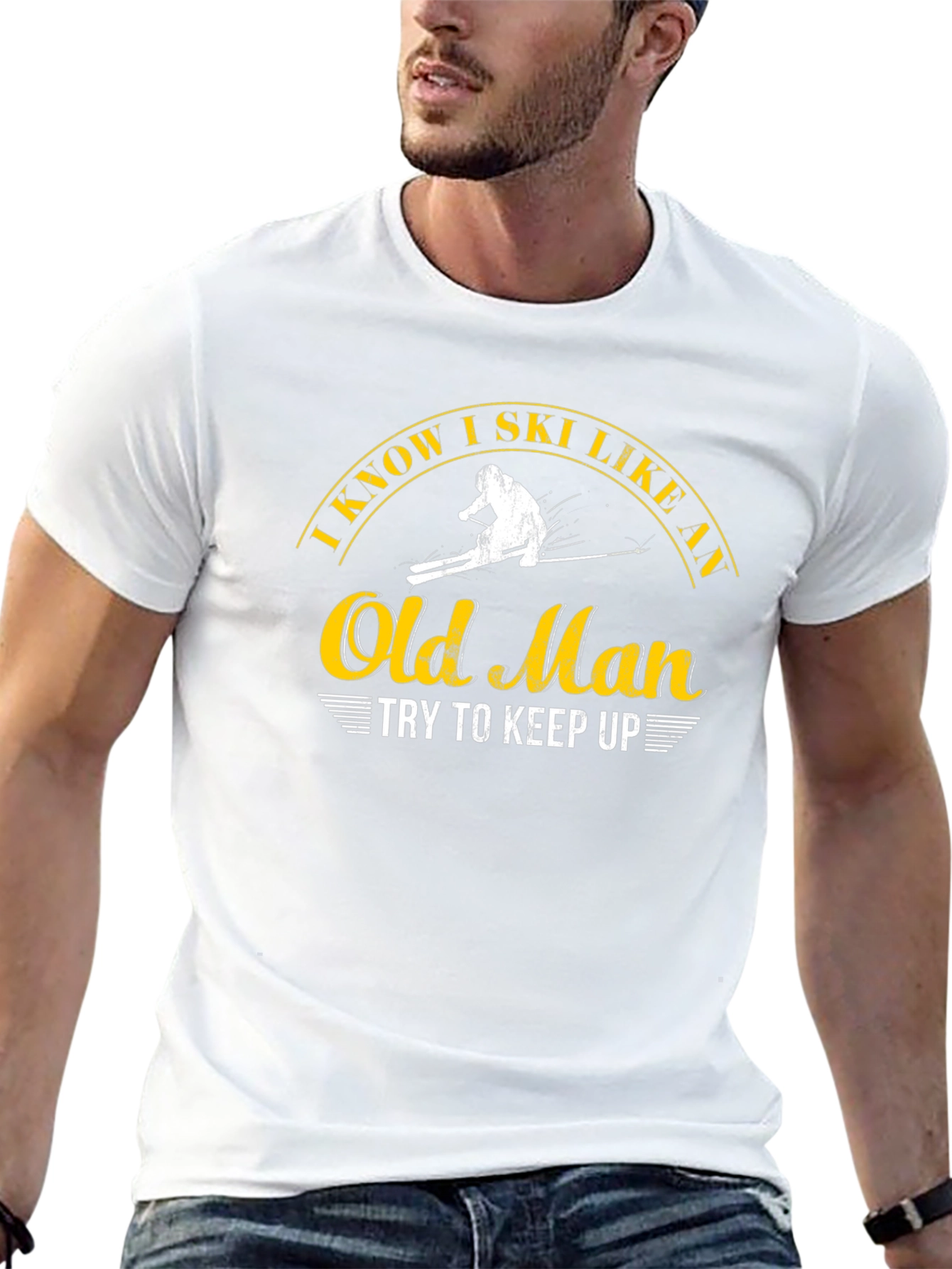 Funny Ski Old Man T-Shirt