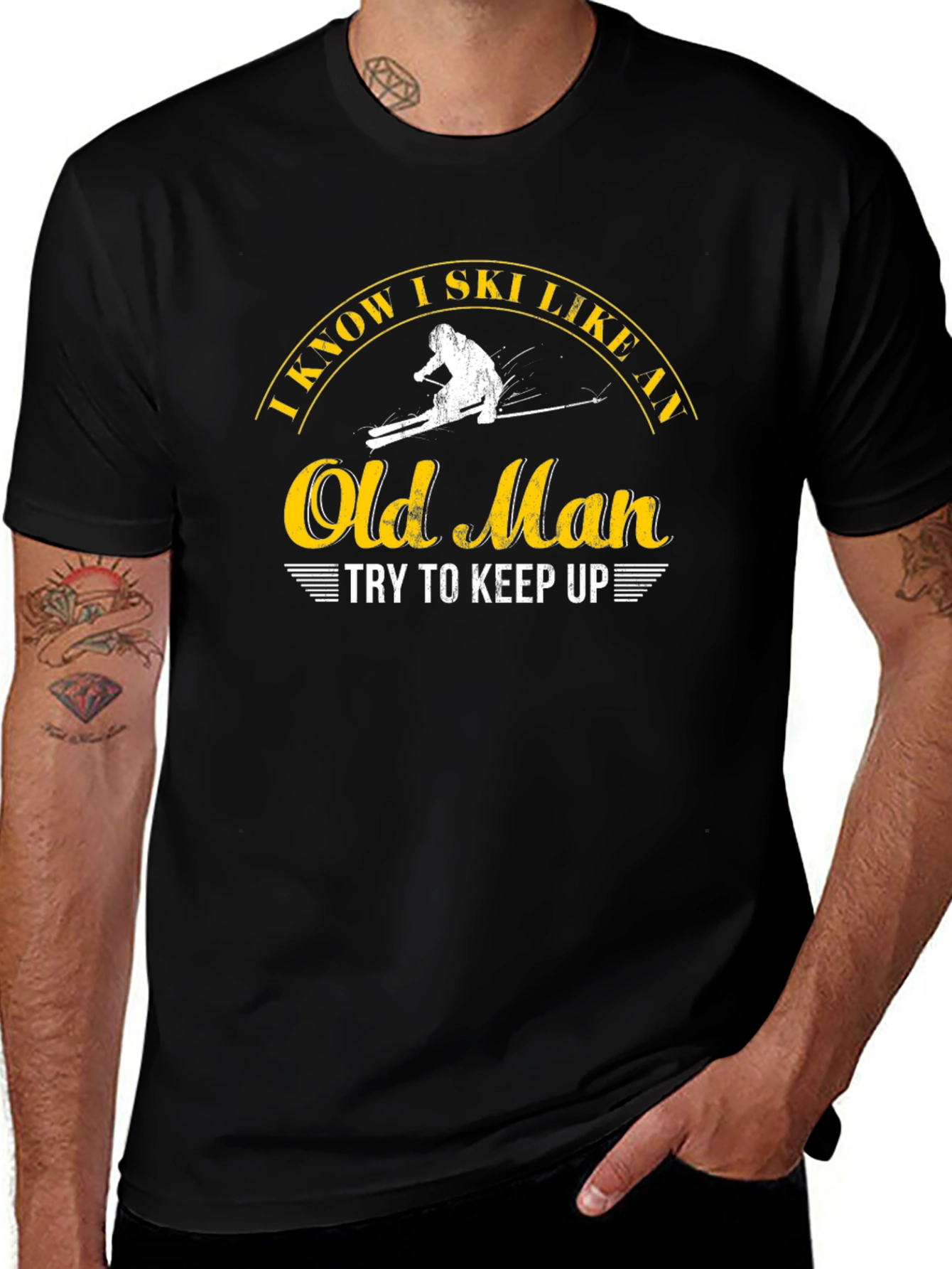 Funny Ski Old Man T-Shirt