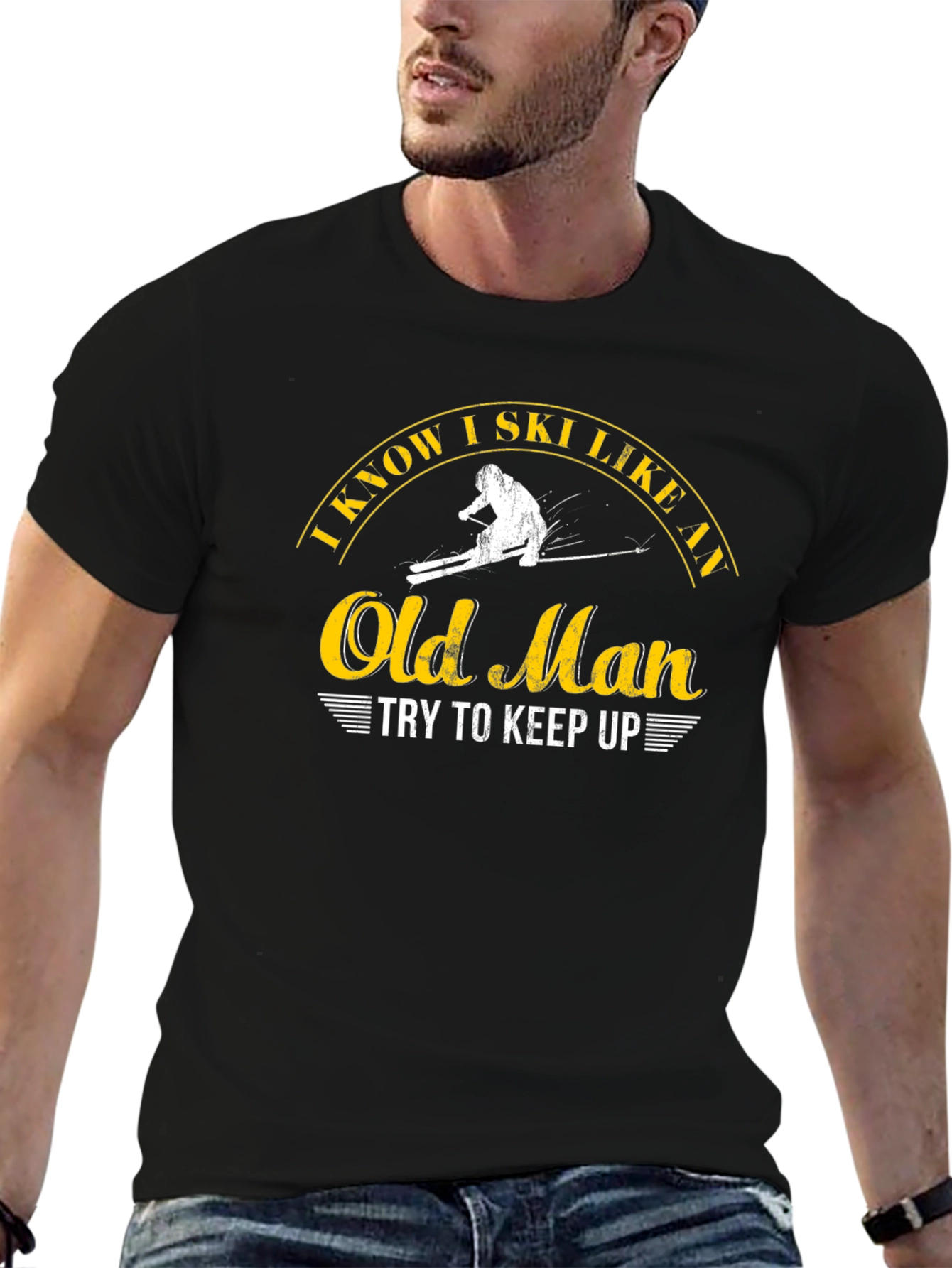 Funny Ski Old Man T-Shirt