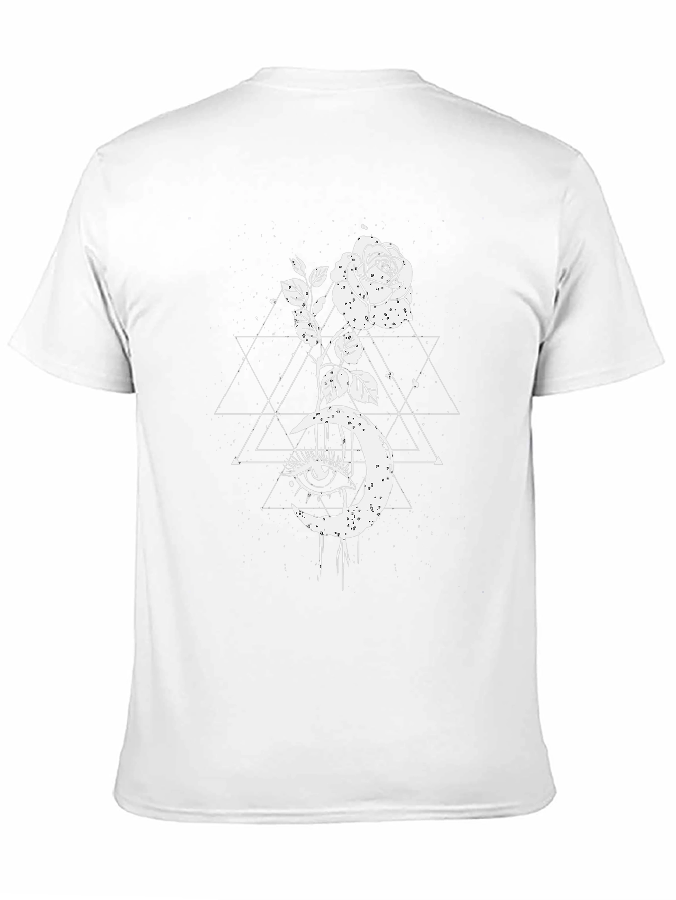 Mystic Rose Moon Graphic Tee - Black