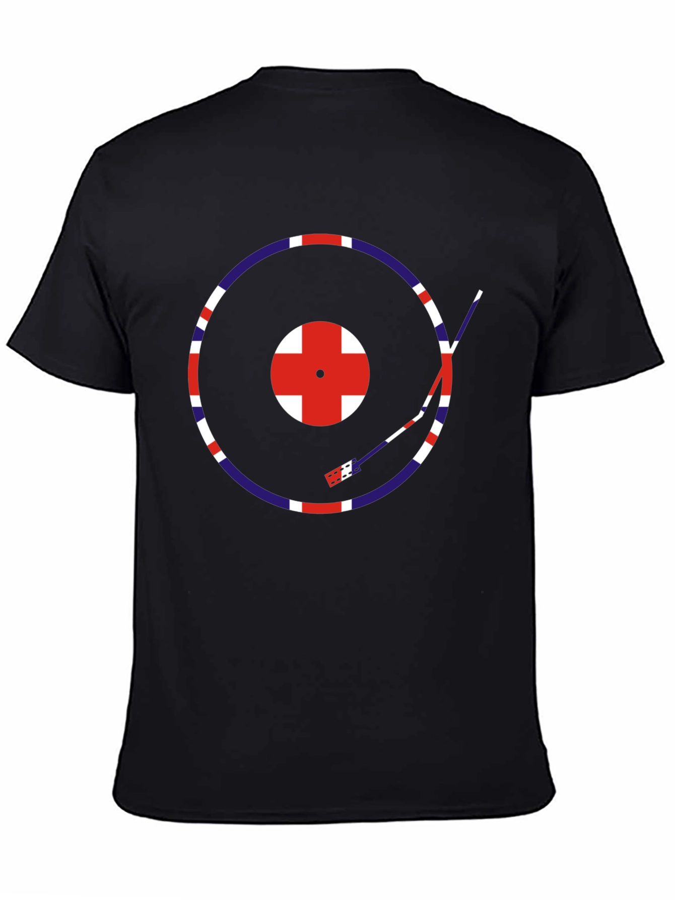 Retro Union Jack Vinyl Record T-Shirt