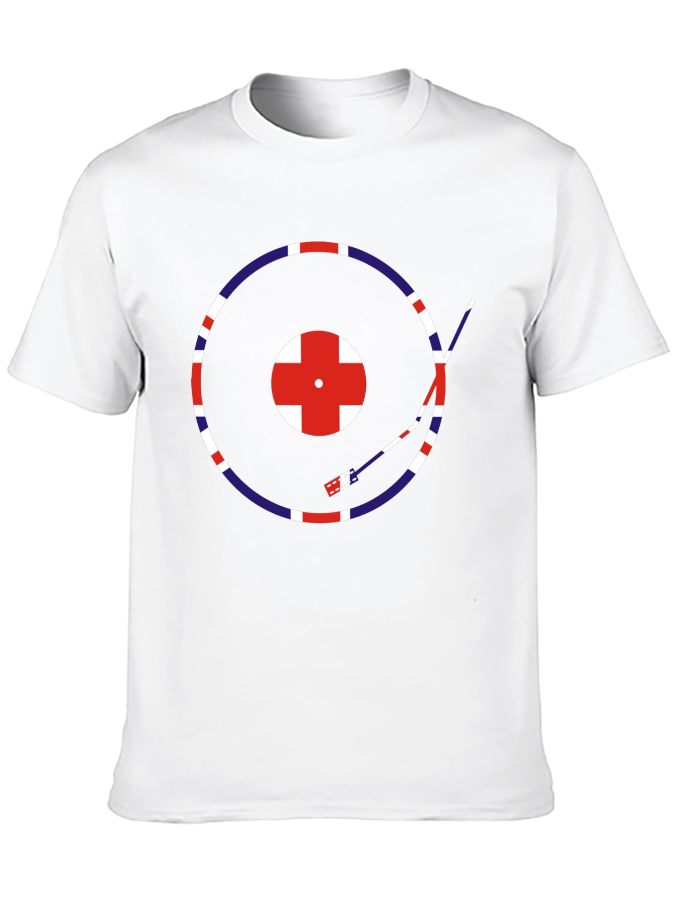 Retro Union Jack Vinyl Record T-Shirt