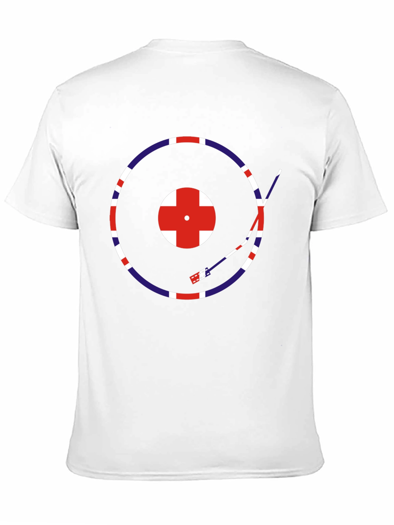 Retro Union Jack Vinyl Record T-Shirt