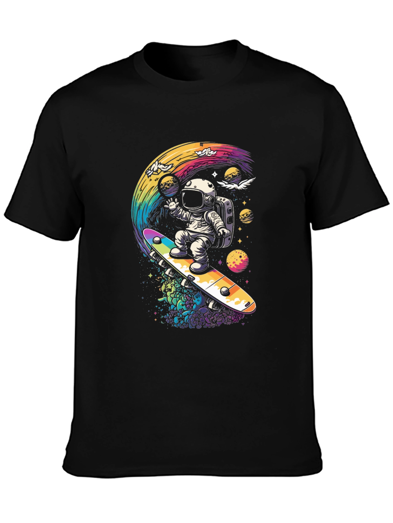 Astronaut Skateboard T-Shirt - Galaxy Ride