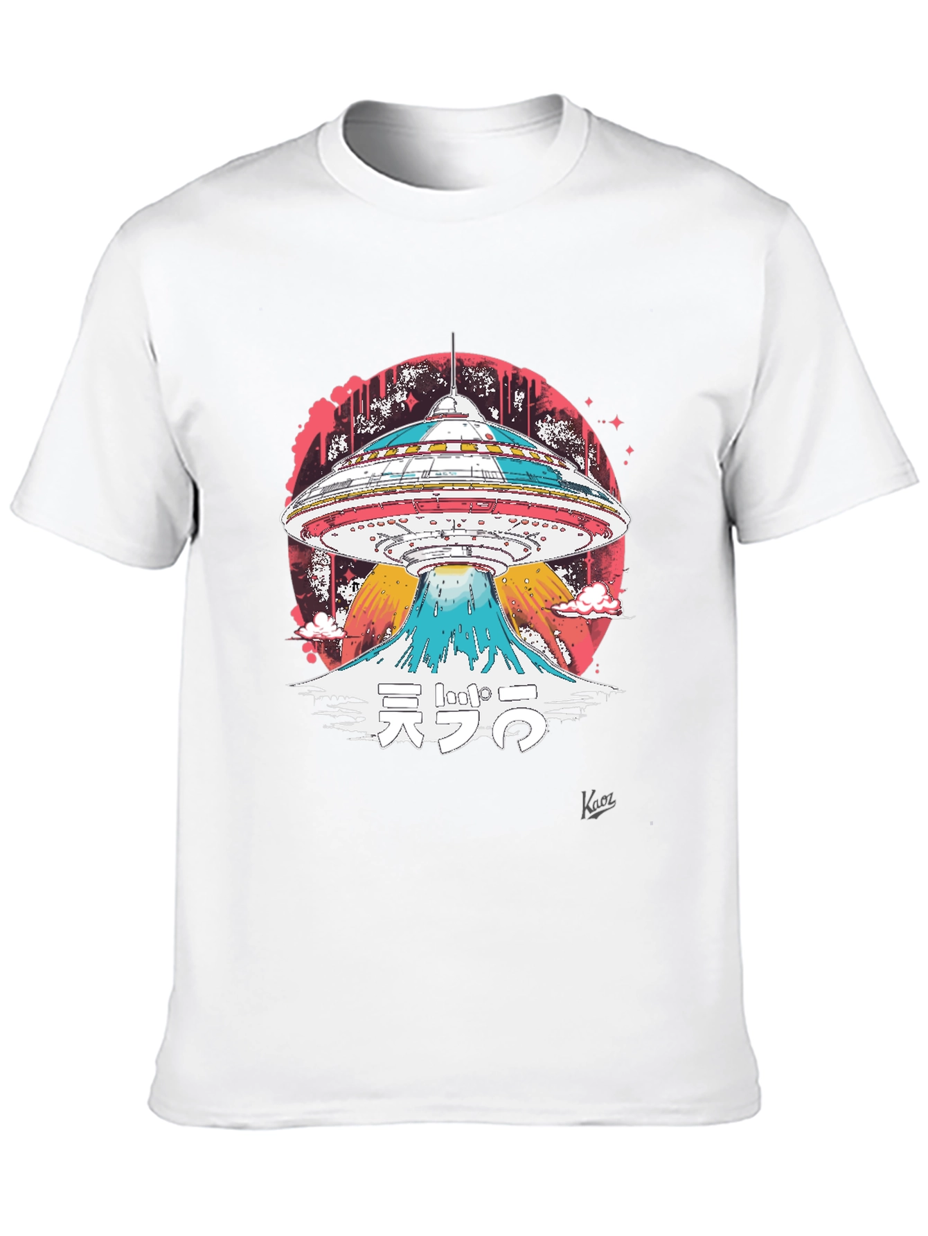 UFO Mount Fuji Graphic T-Shirt