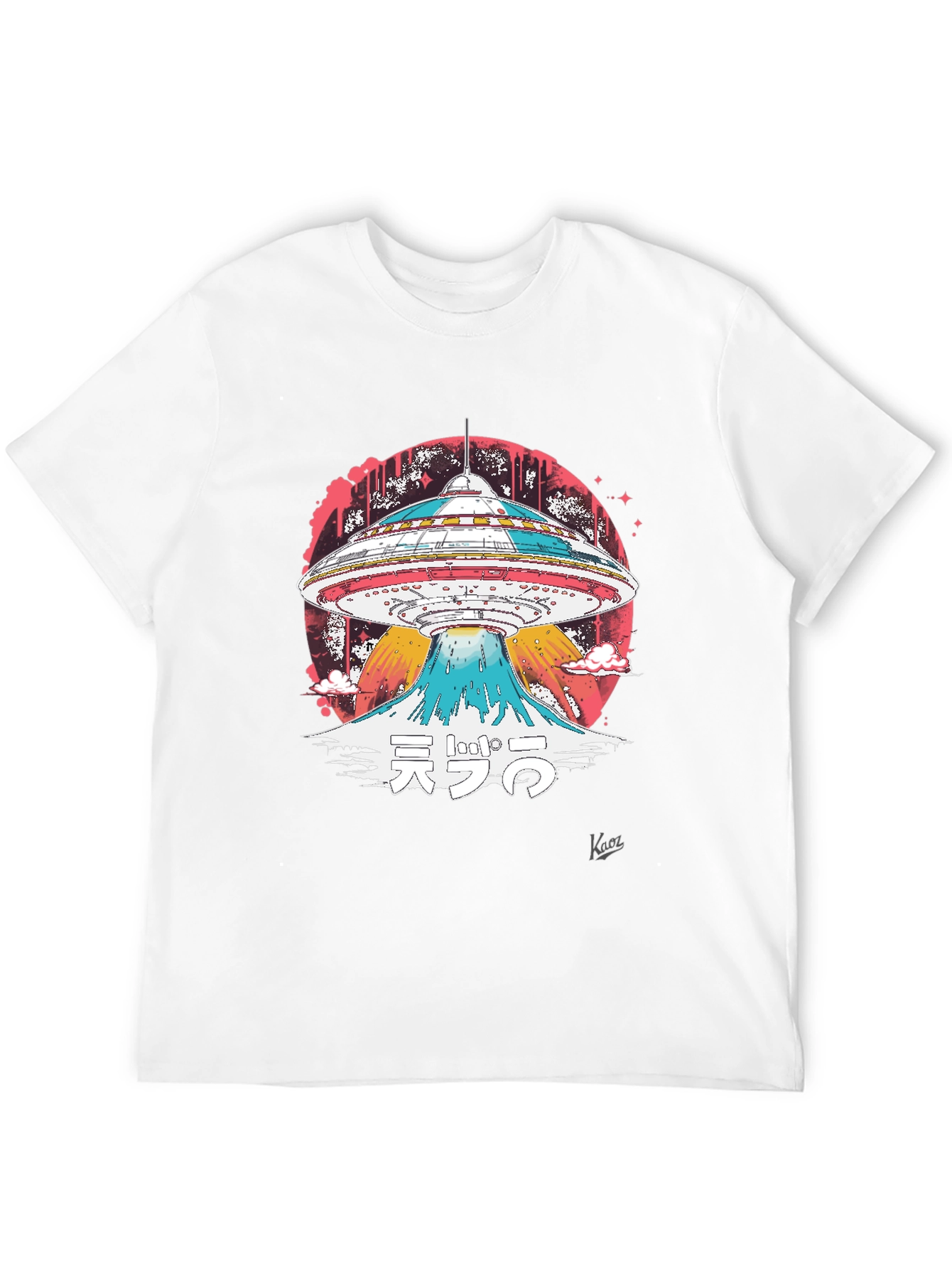 UFO Mount Fuji Graphic T-Shirt