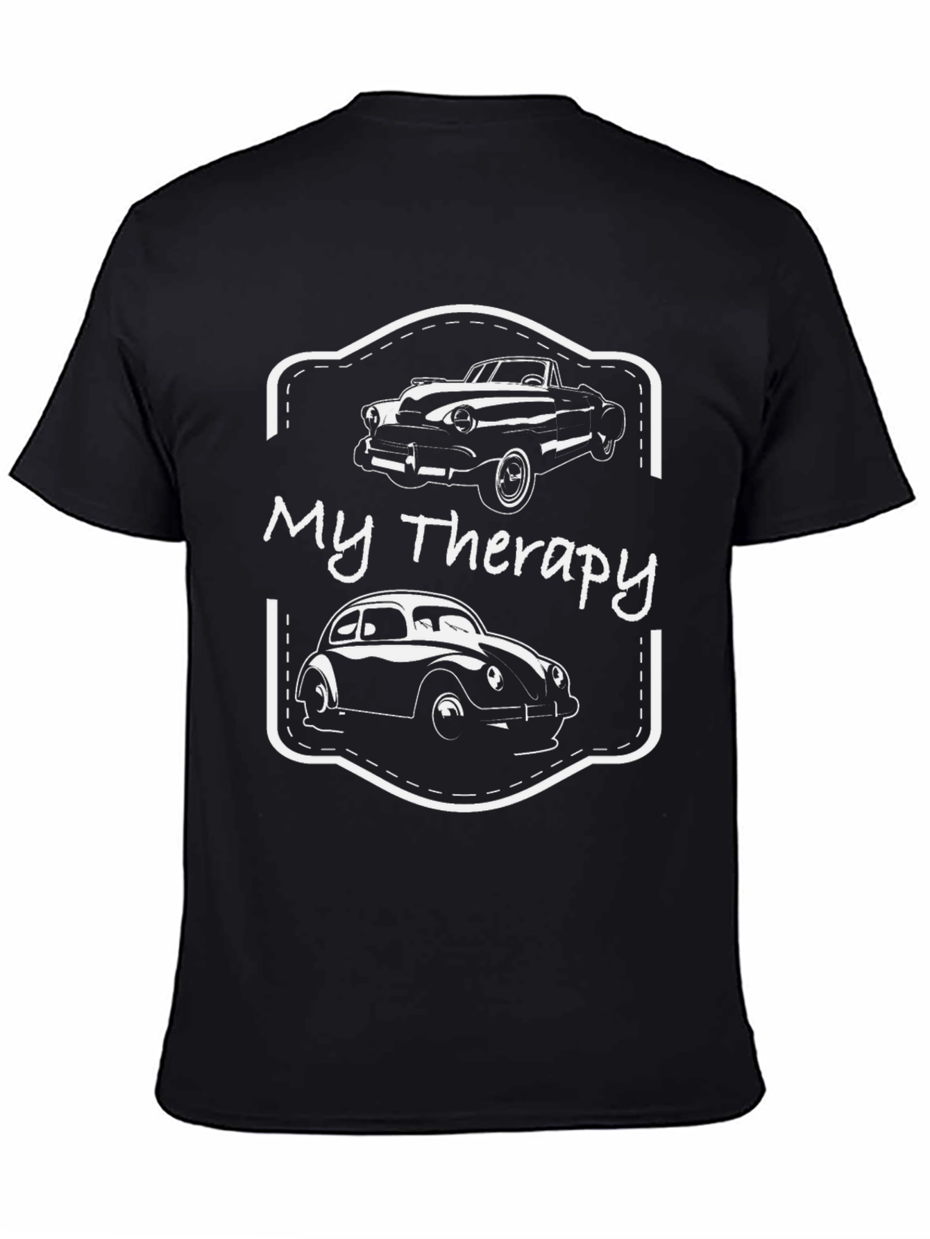 My Therapy Car Graphic T-Shirt - Black