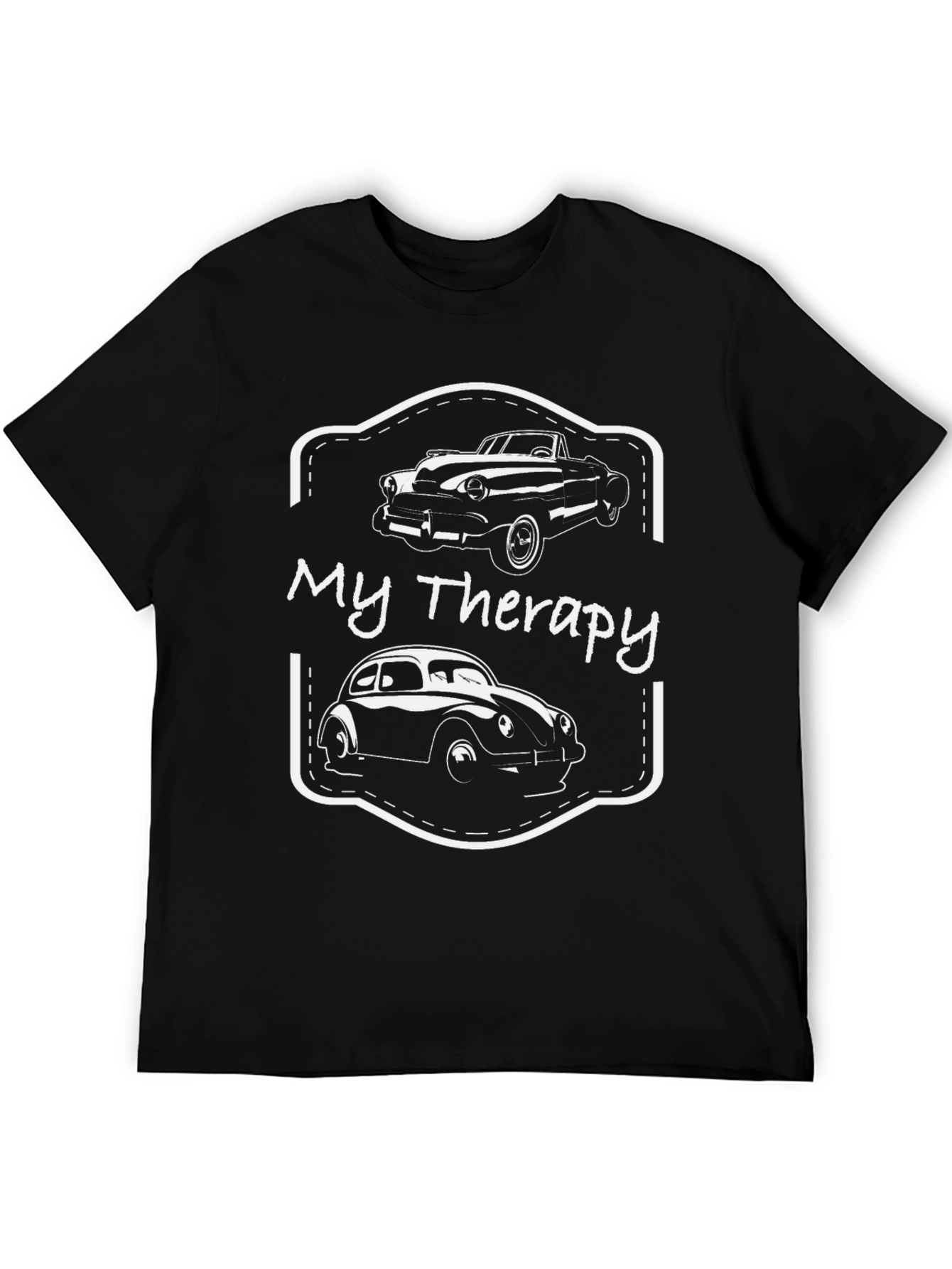 My Therapy Car Graphic T-Shirt - Black