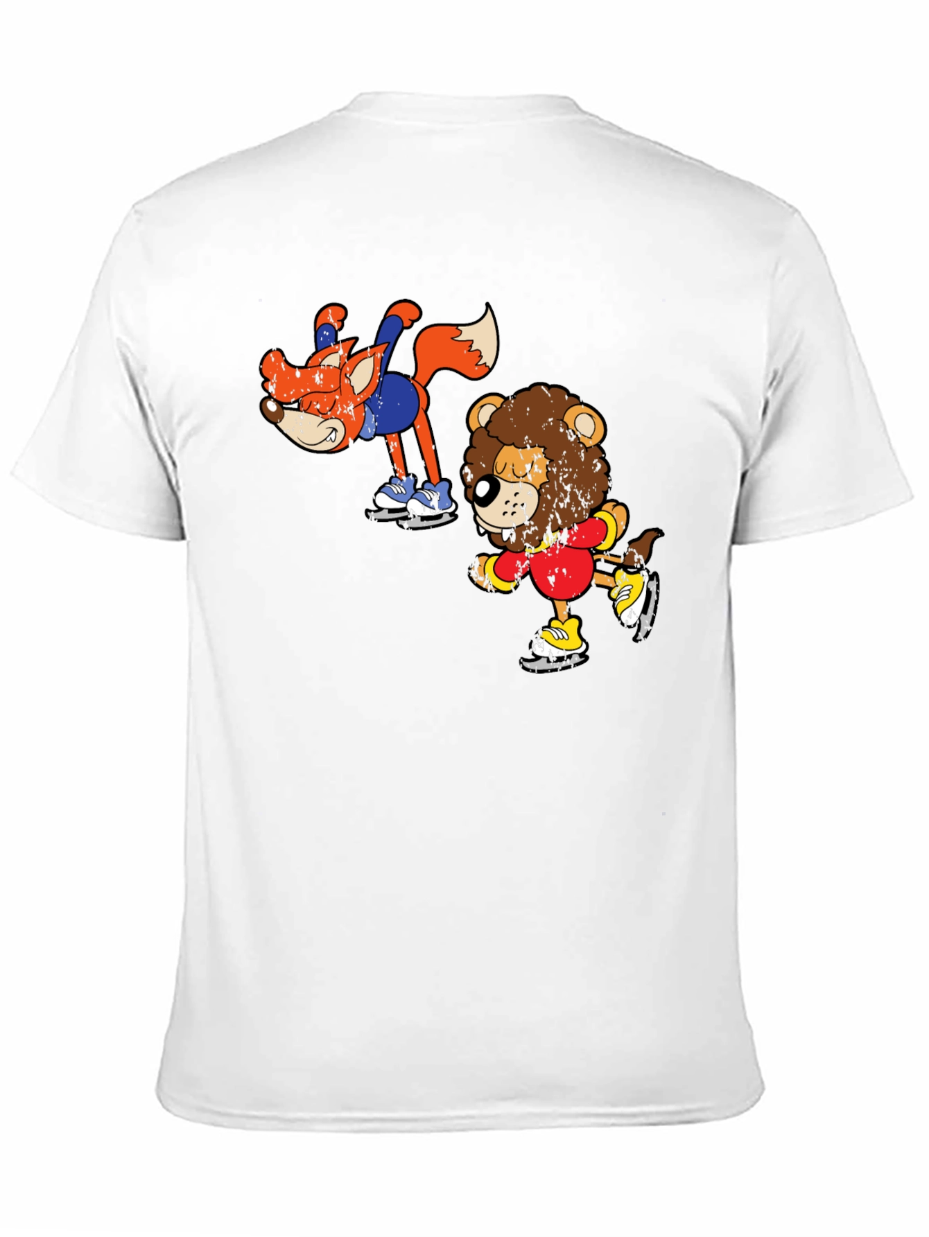 Skating Animals Graphic Tee - Fun Cartoon Shirt