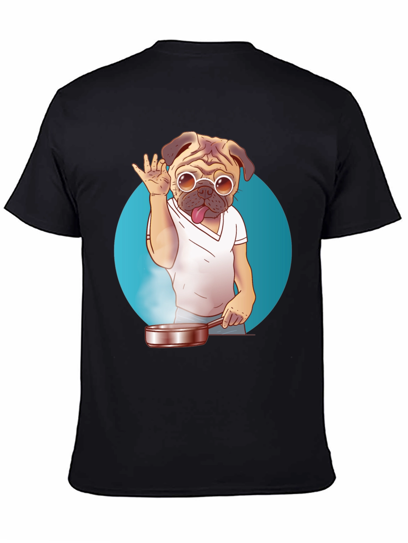 Pug Chef T-Shirt - Funny Culinary Dog Tee