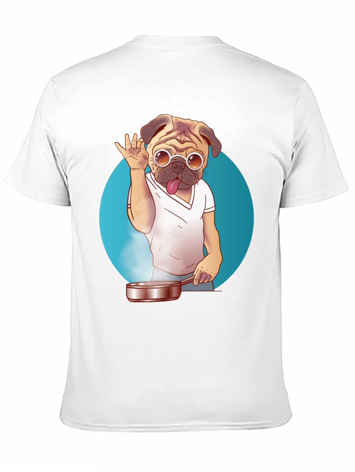 Pug Chef T-Shirt - Funny Culinary Dog Tee
