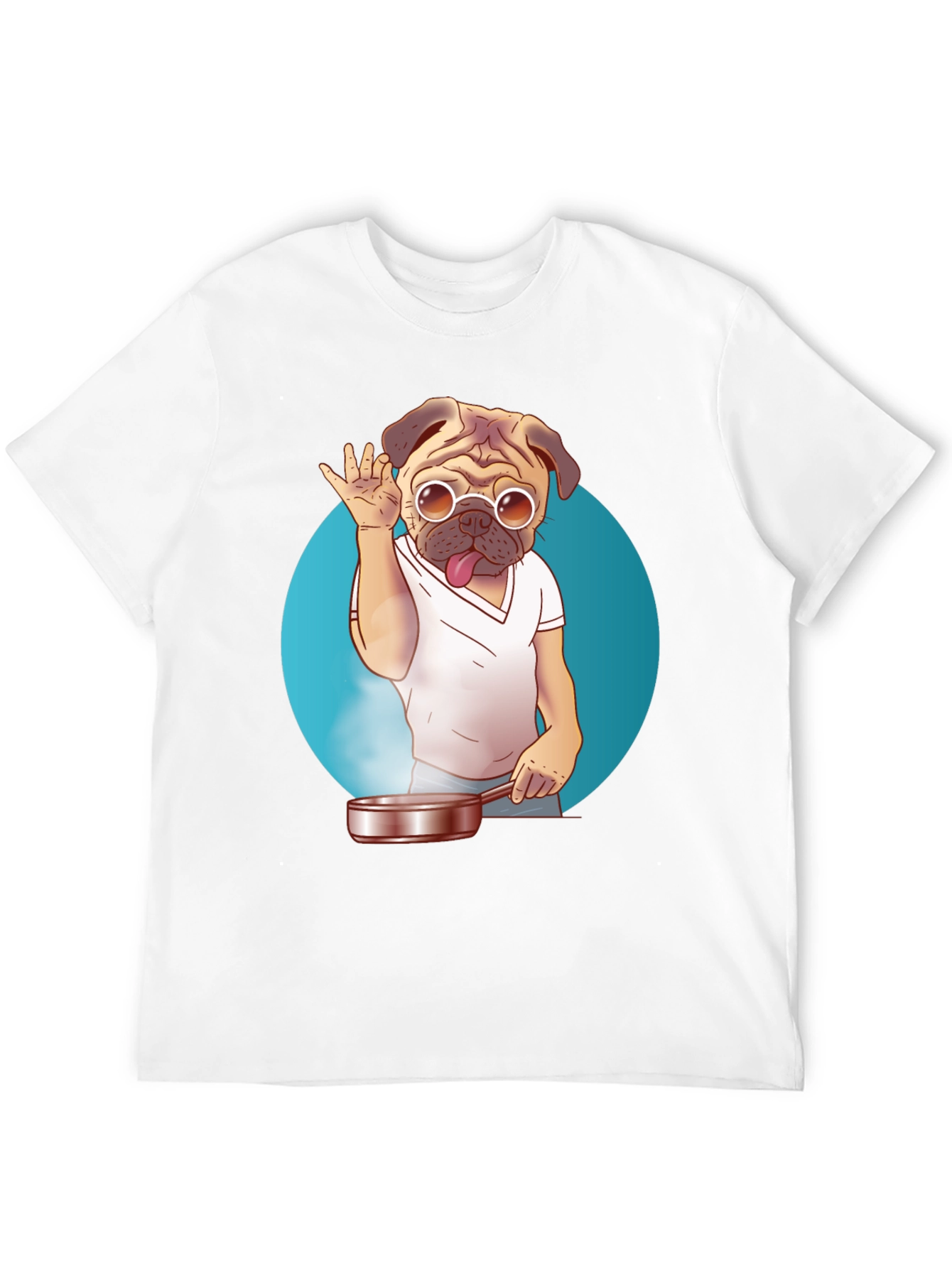 Pug Chef T-Shirt - Funny Culinary Dog Tee