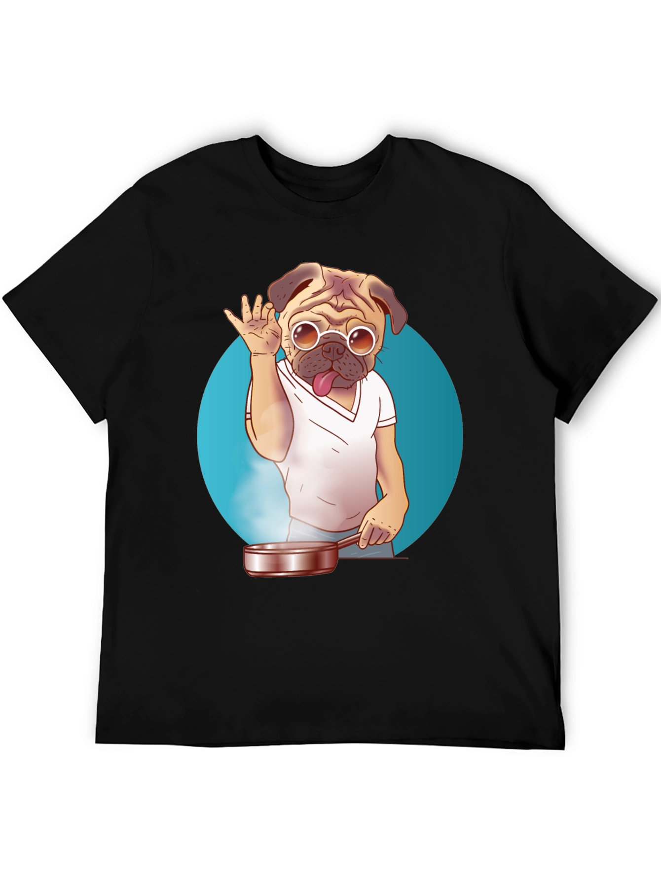 Pug Chef T-Shirt - Funny Culinary Dog Tee