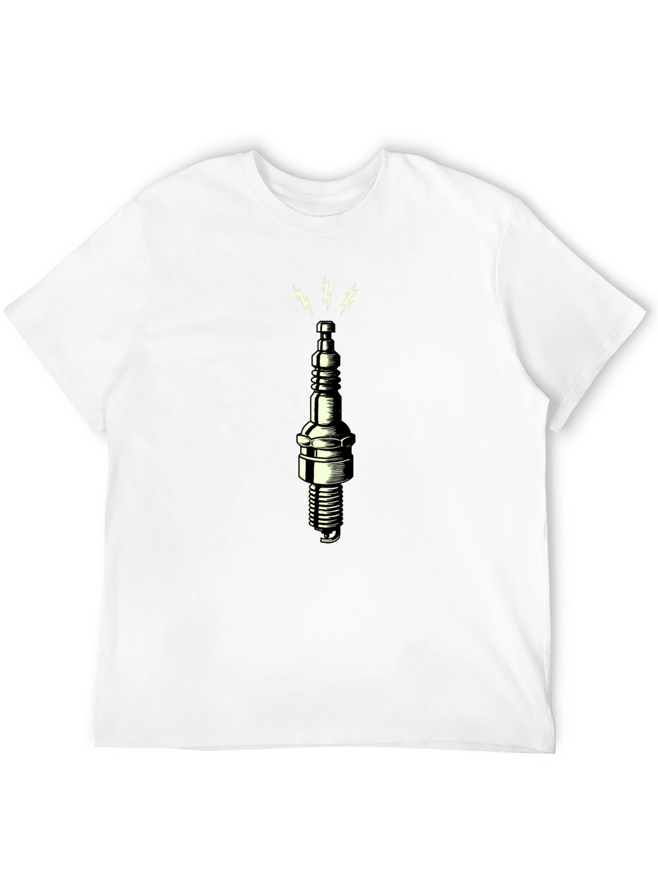 Spark Plug Graphic Tee - Black Cotton