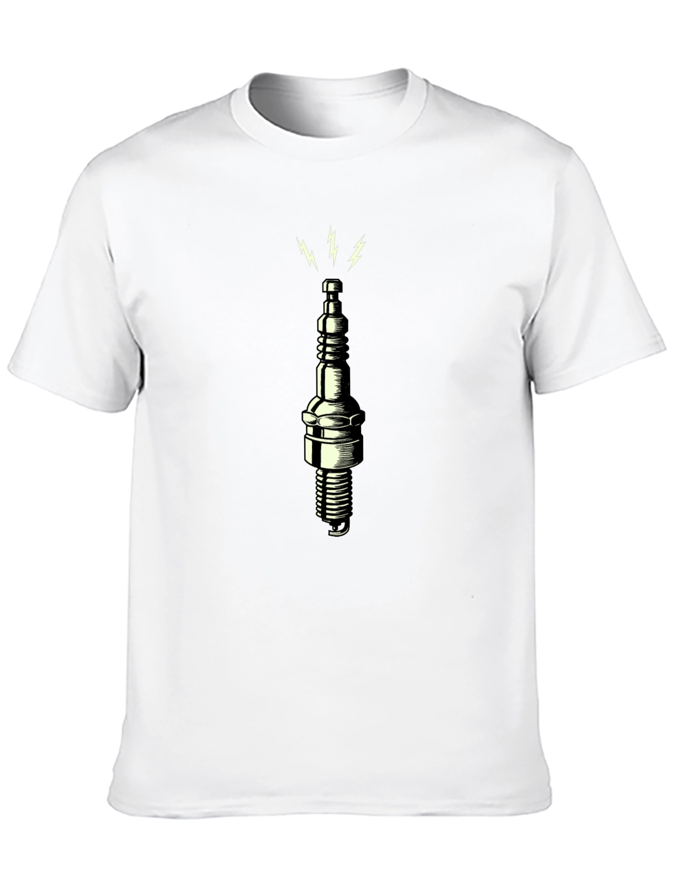 Spark Plug Graphic Tee - Black Cotton
