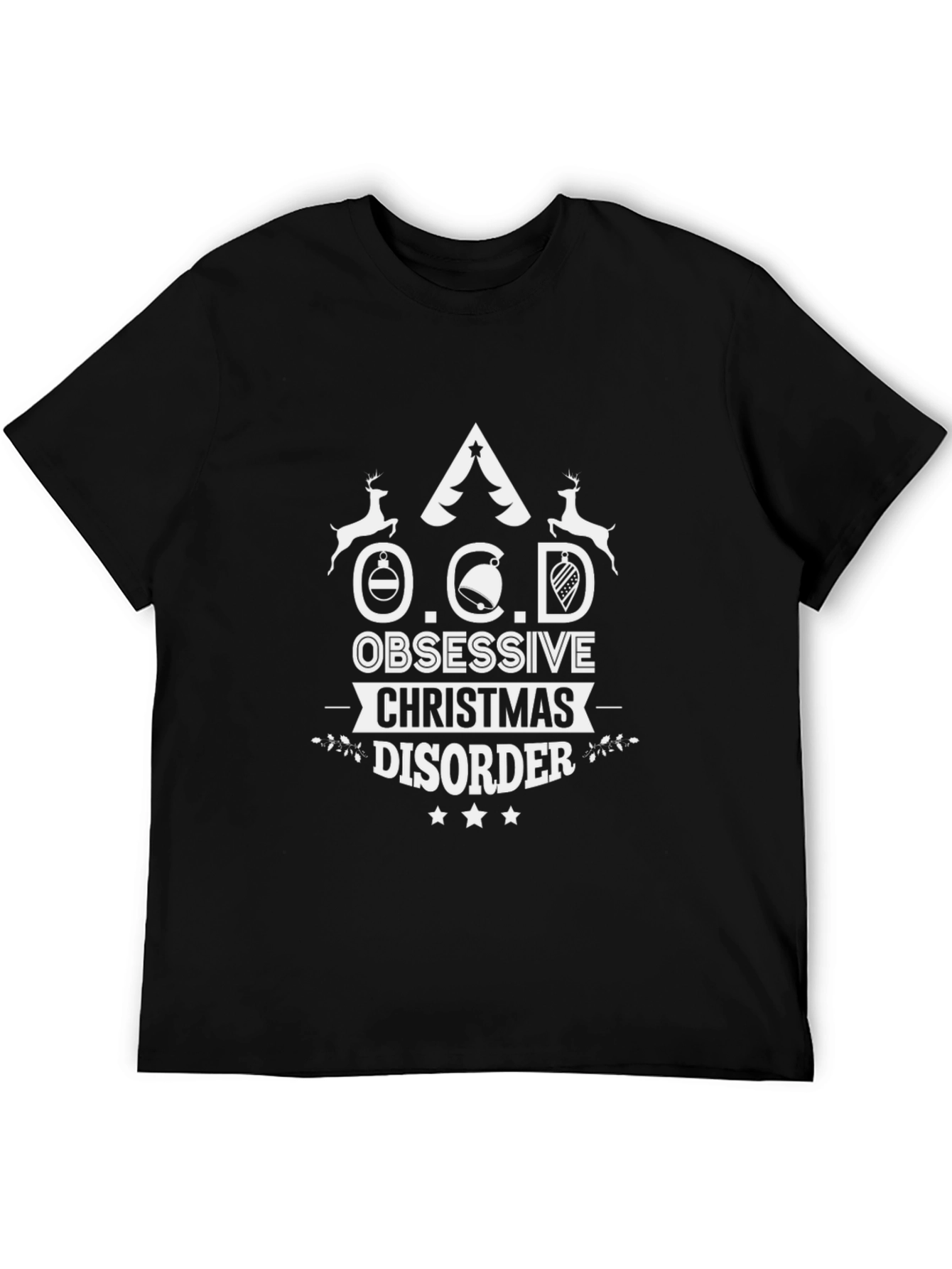 Obsessive Christmas Disorder Black T-Shirt