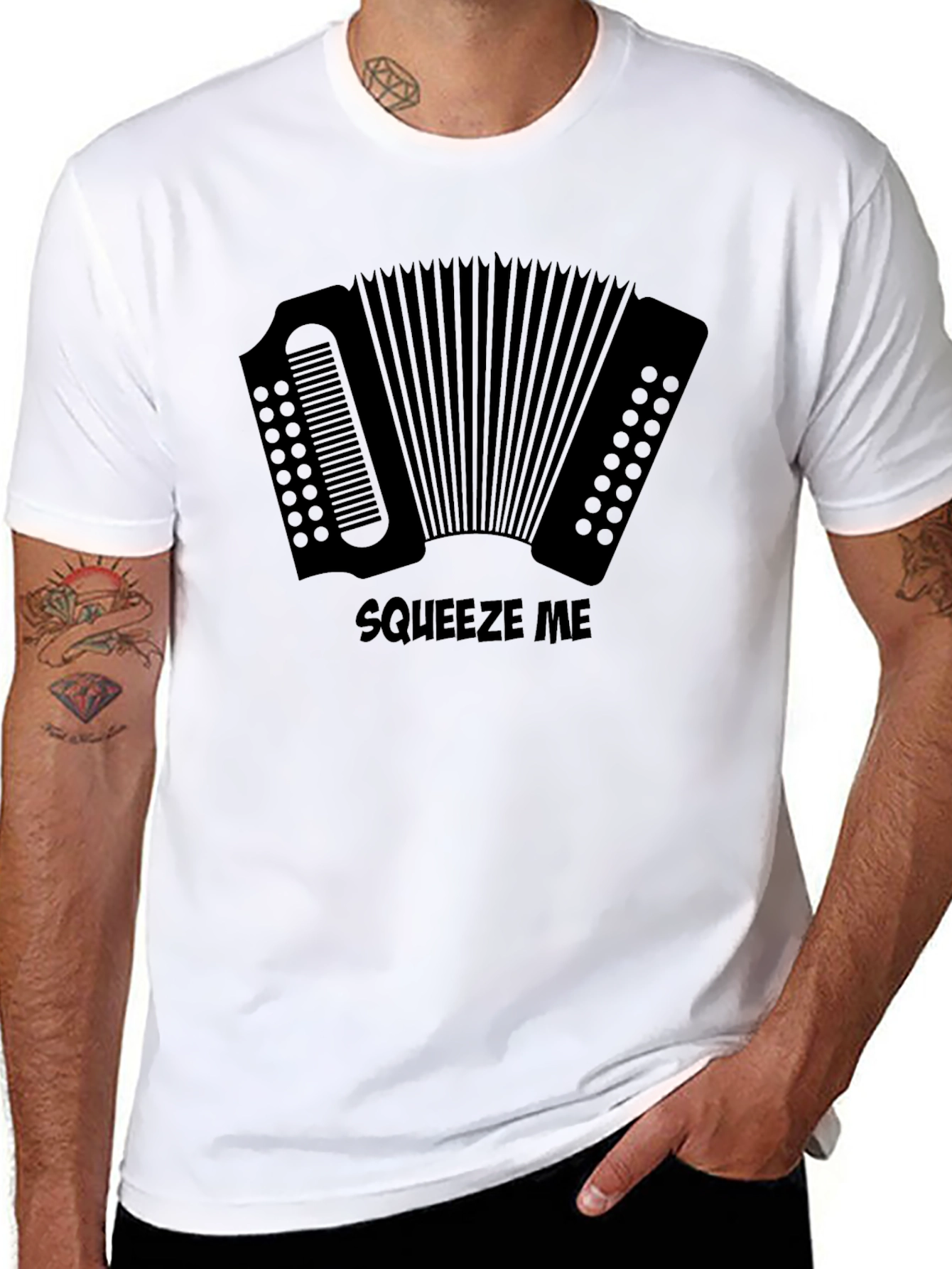Squeeze Me Accordion Graphic T-Shirt