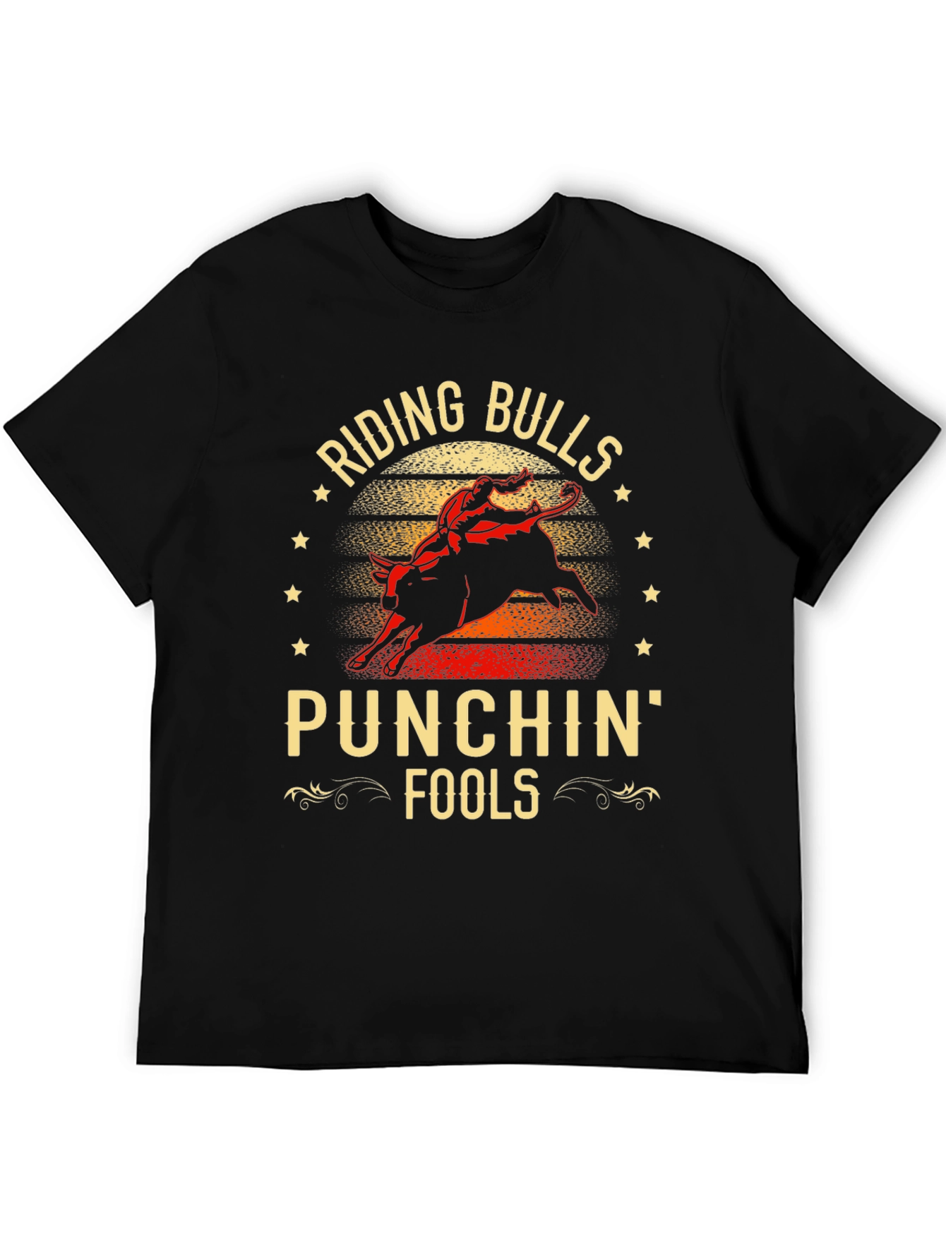 Riding Bulls & Punchin Fools Graphic T-Shirt