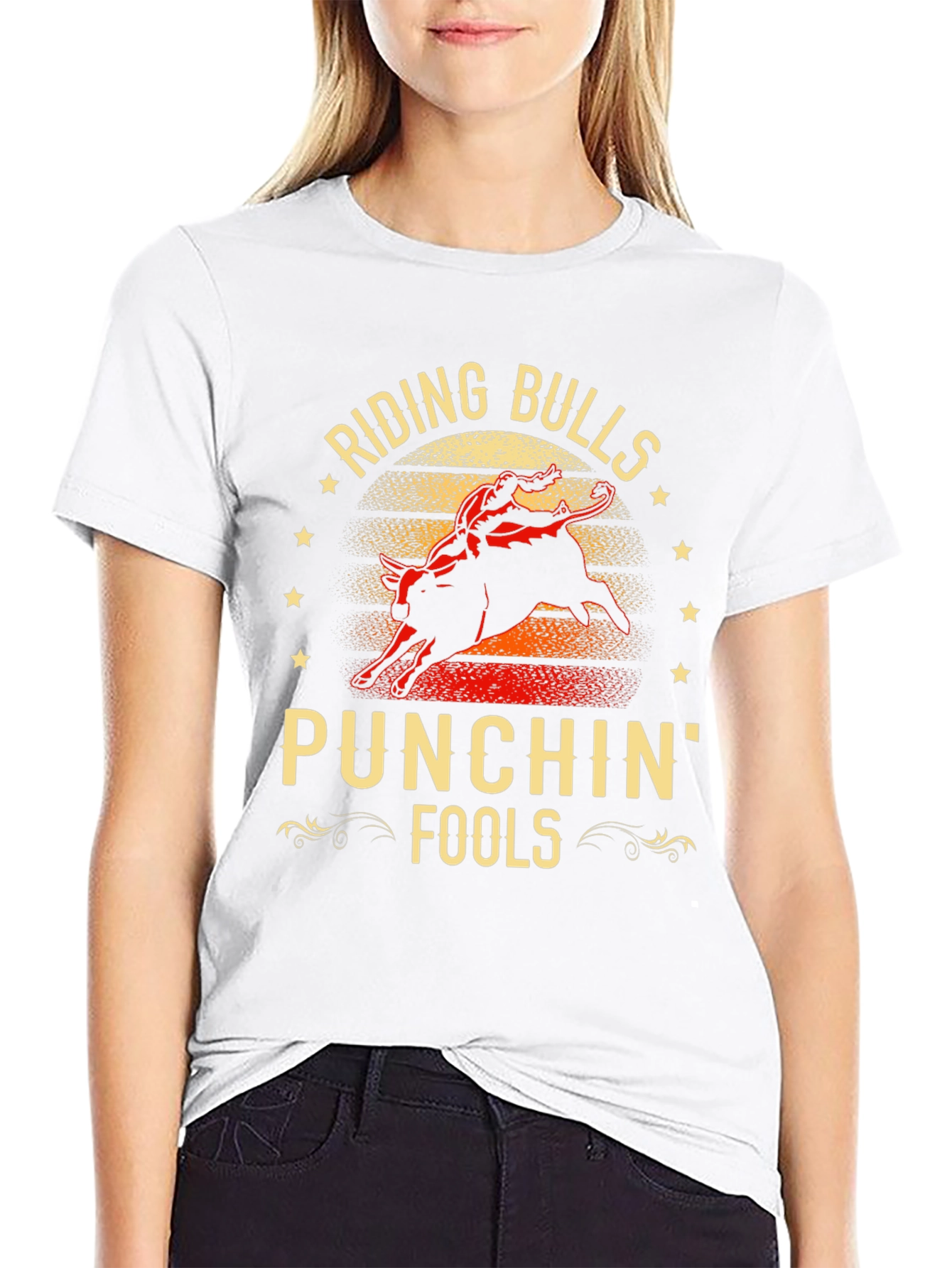 Riding Bulls & Punchin Fools Graphic T-Shirt
