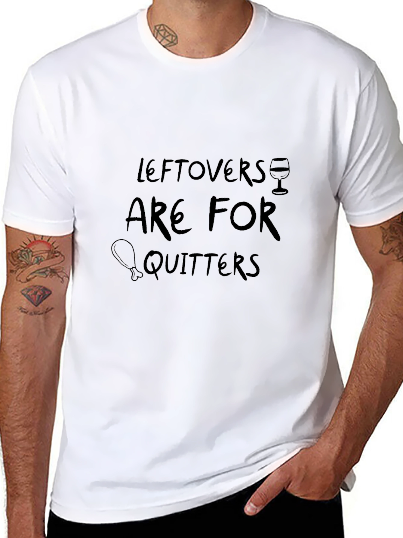 Leftovers are for Quitters Black Tee